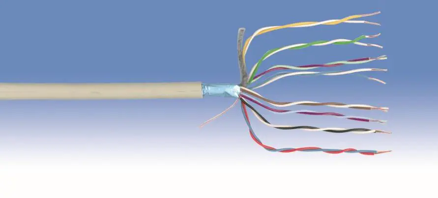 Telefonkabel JY(St)Y 2 x 2 x 0,6 - 25 Meter, grau