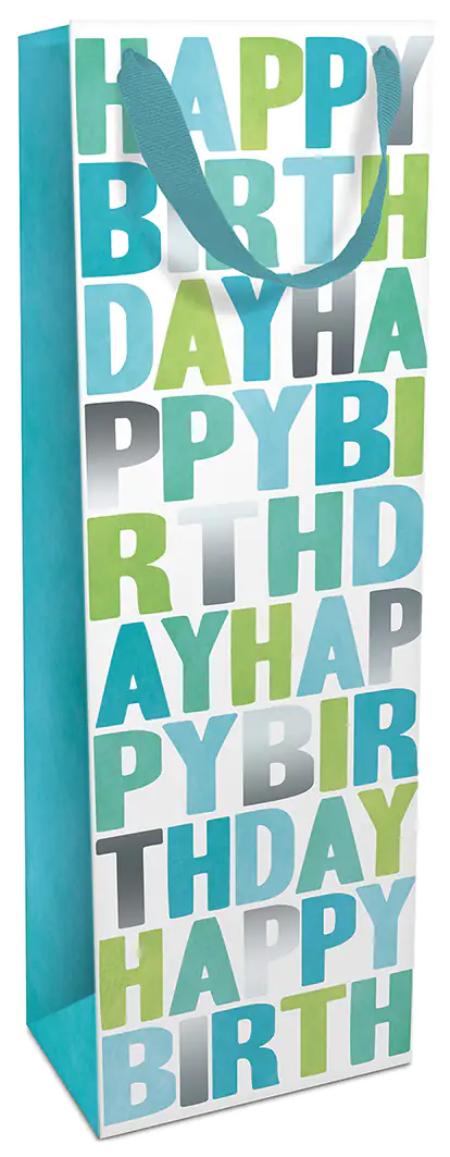 Braun & Company Geschenktasche Birthday aqua 12 x 36 x 8 cm Braun & Company Geschenktasche Birthday aqua 12 x 36 x 8 cm