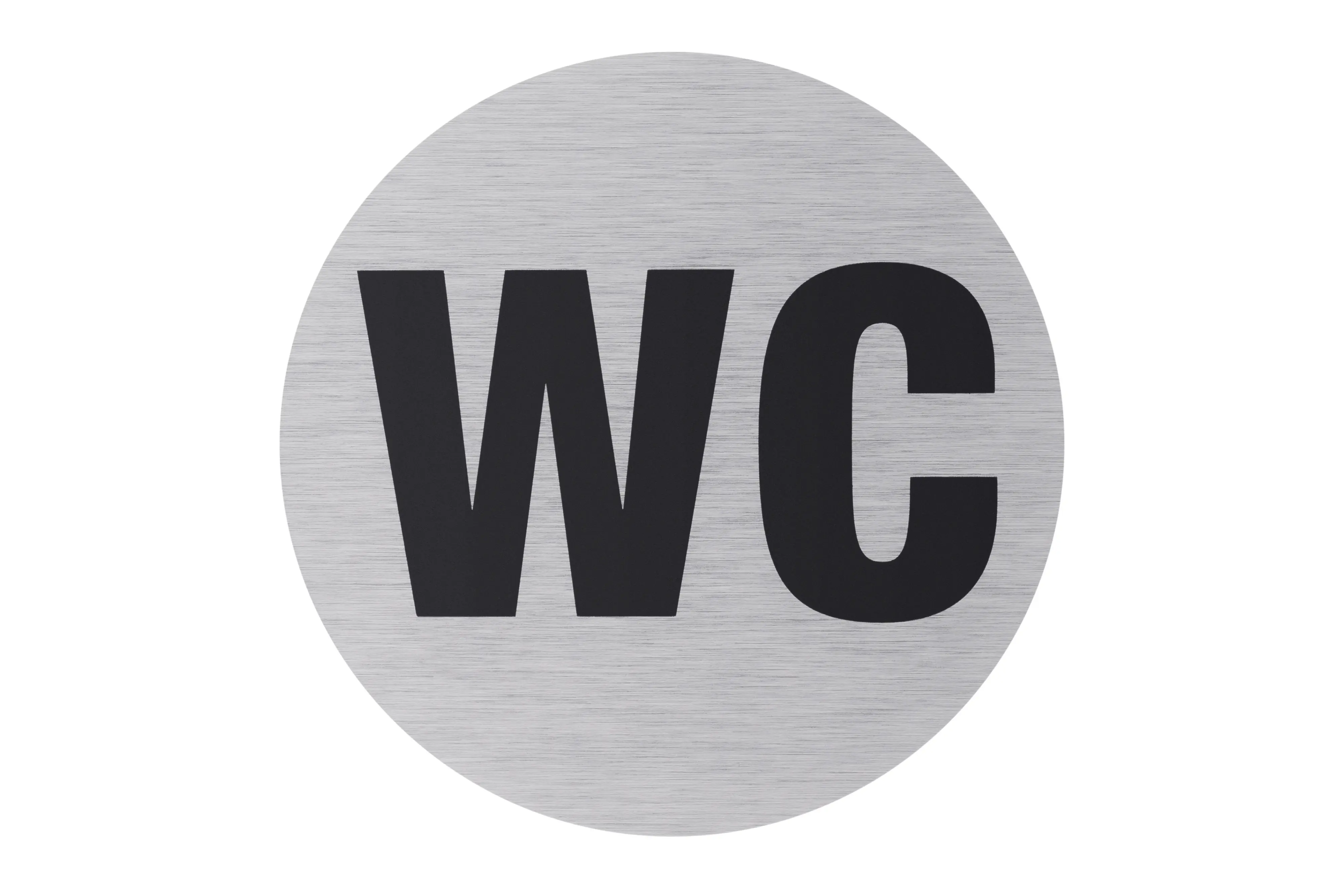 Conmetall Aufkleber WC Aluminium Ø 7,5 cm edelstahl-optik