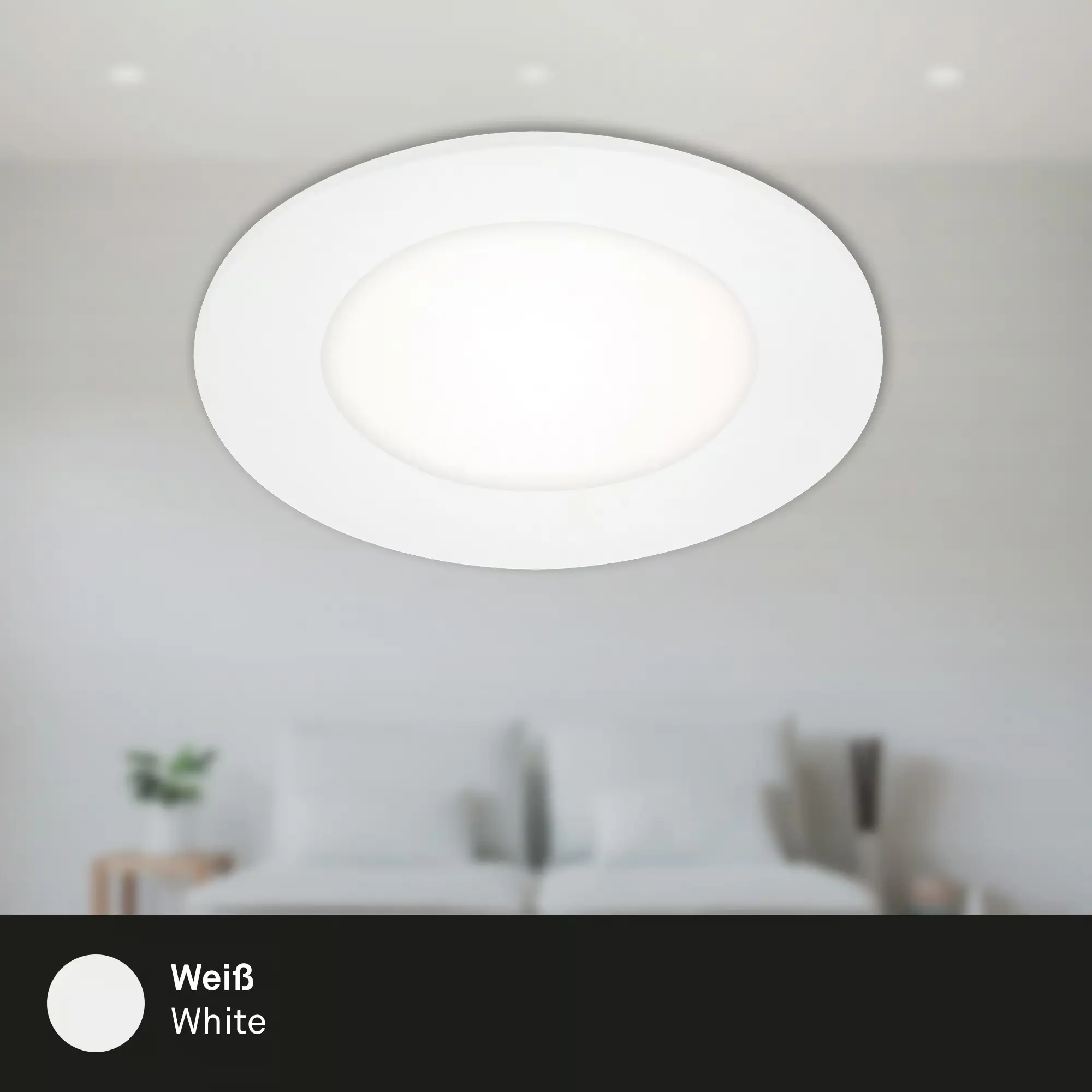 Di-Ka LED Einbauleuchte Flat-In 3er Set weiß Ø 8,6 cm 3W, neutralweiß