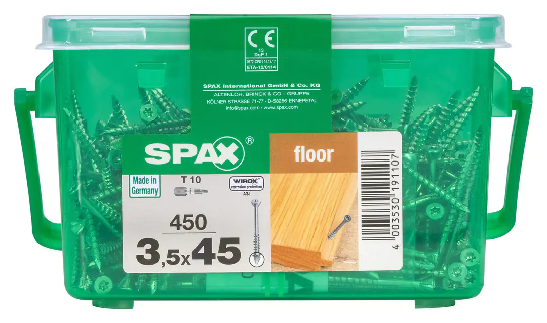 Spax Dielenschrauben 3.5 x 45 mm TX 10 - 450 Stk.