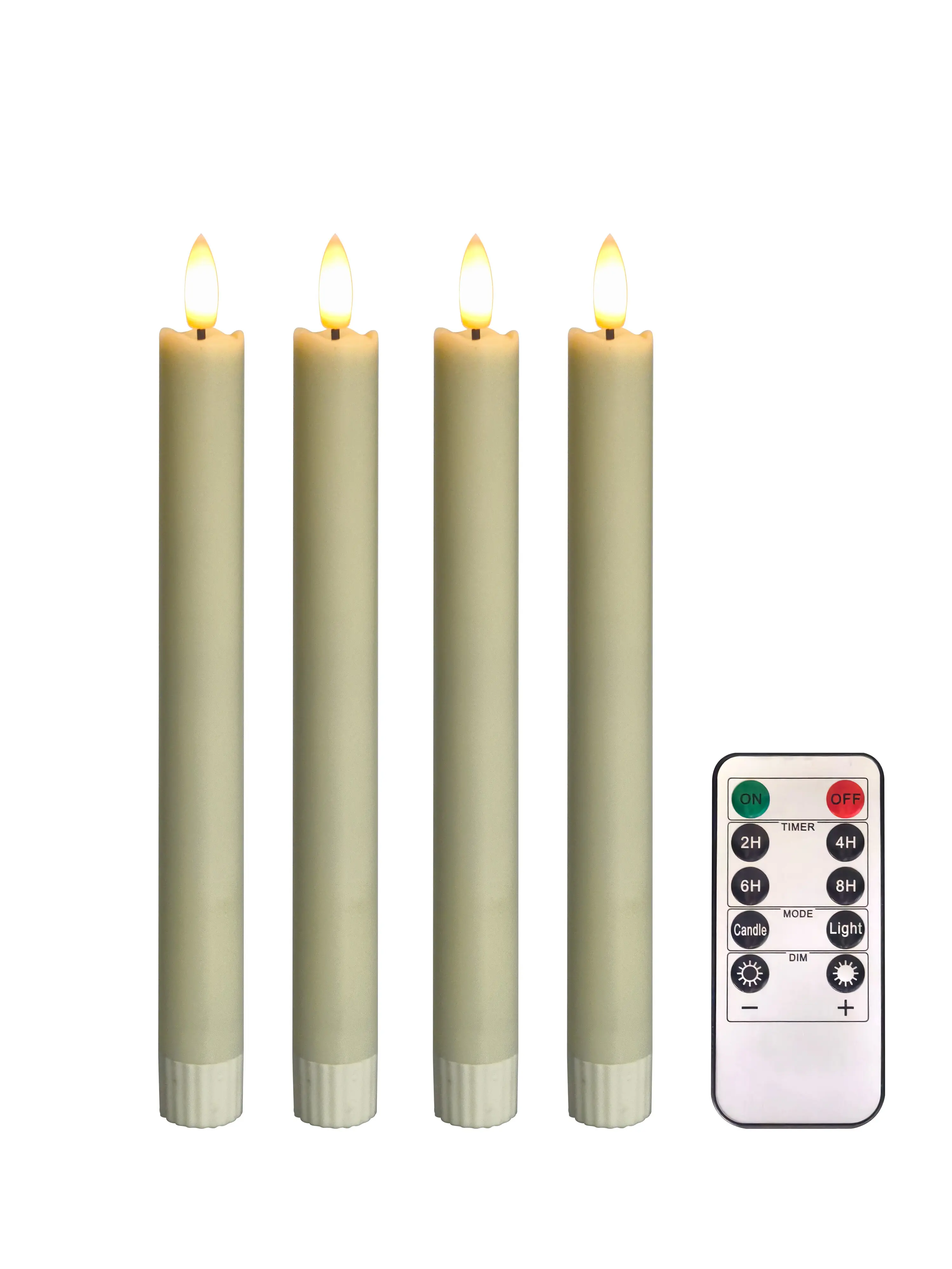 TrendLine LED Kerze warmweiß 24,5 x Ø 2,2 cm batteriebetrieben creme 4 Stück