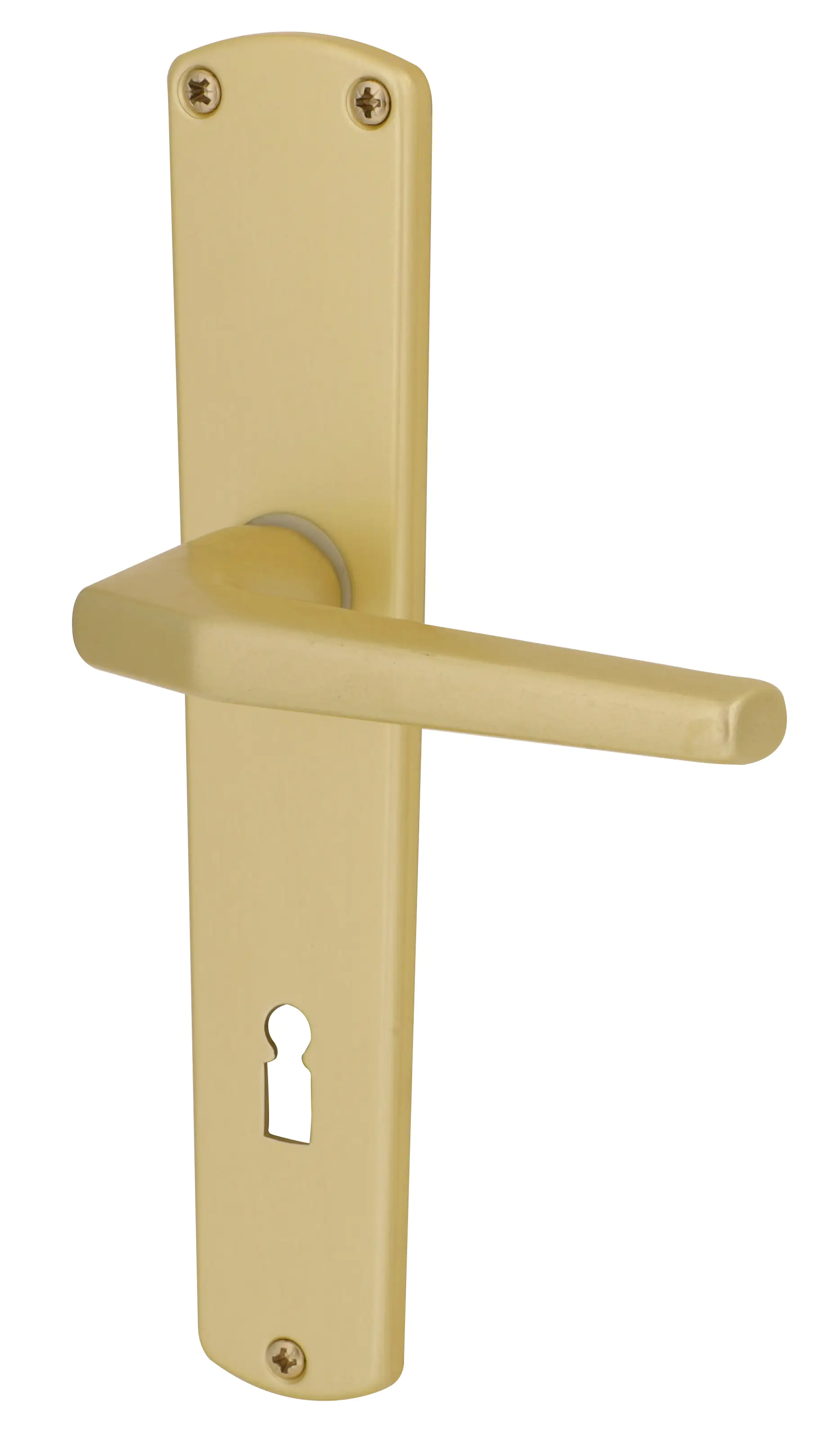 Alpertec BB-Langschildgarnitur Phil Aluminium F2 neusilber abgerundet