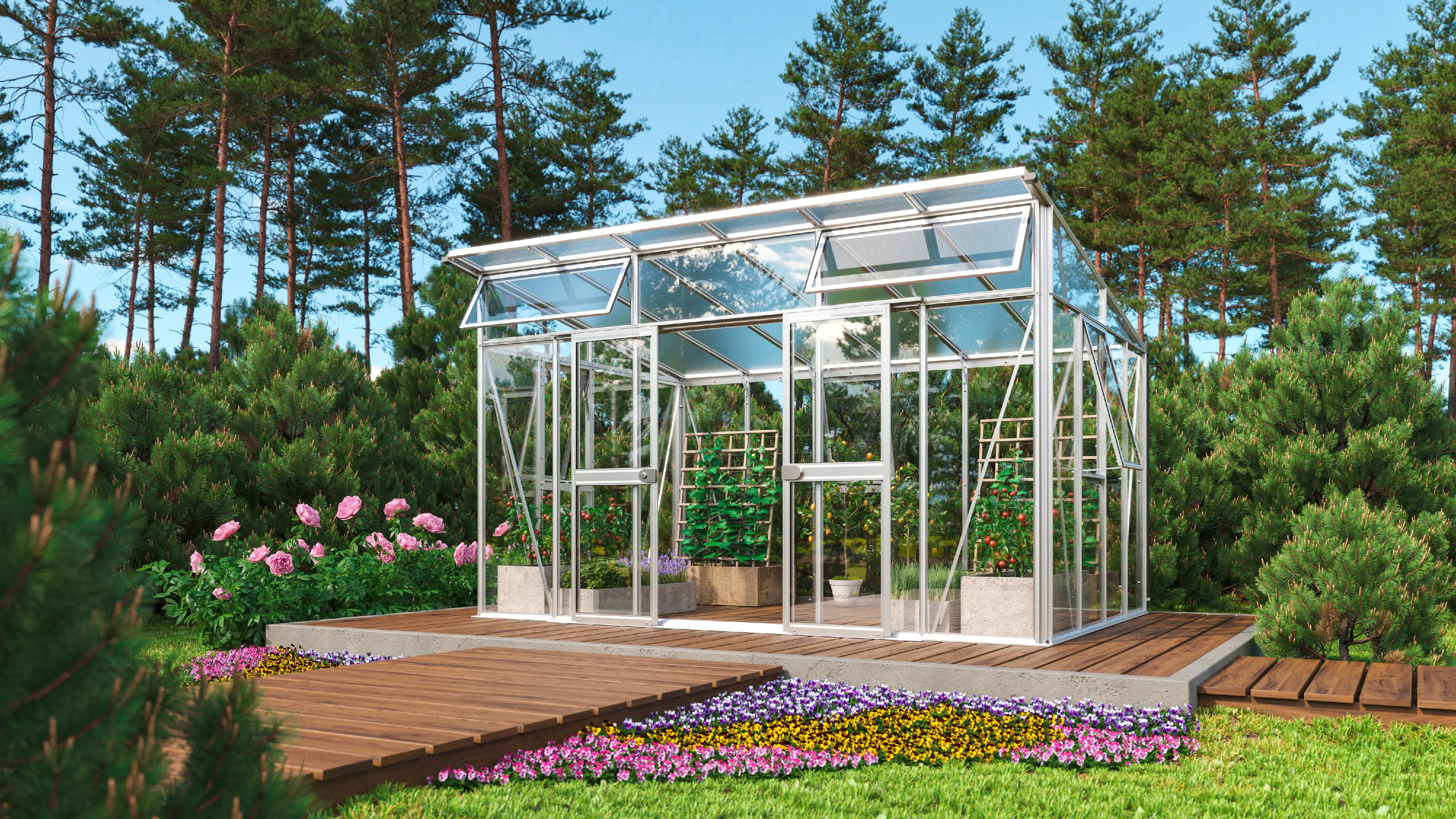 Vitavia Gewächshaus Aura 11500 275 x 396 cm 3 mm Sicherheitsglas 10 mm HKP