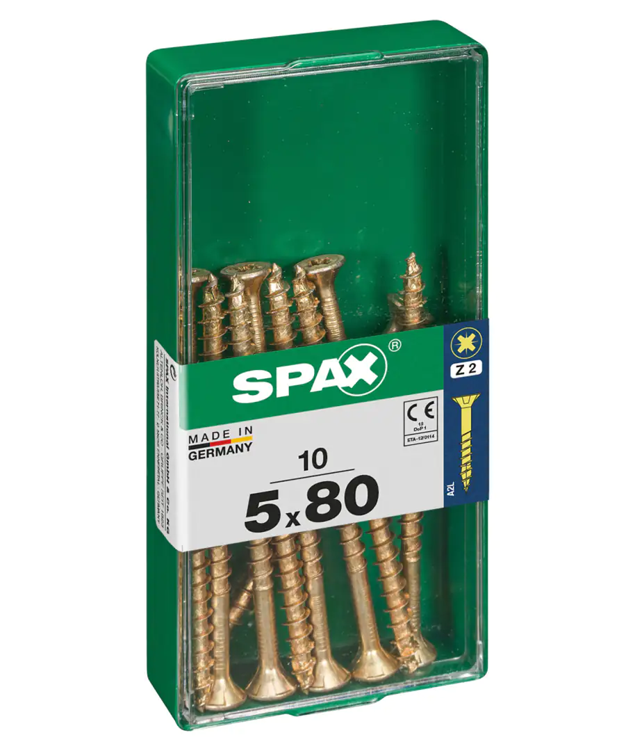 Spax Universalschrauben 5.0 x 80 mm PZ 2 - 10 Stk.