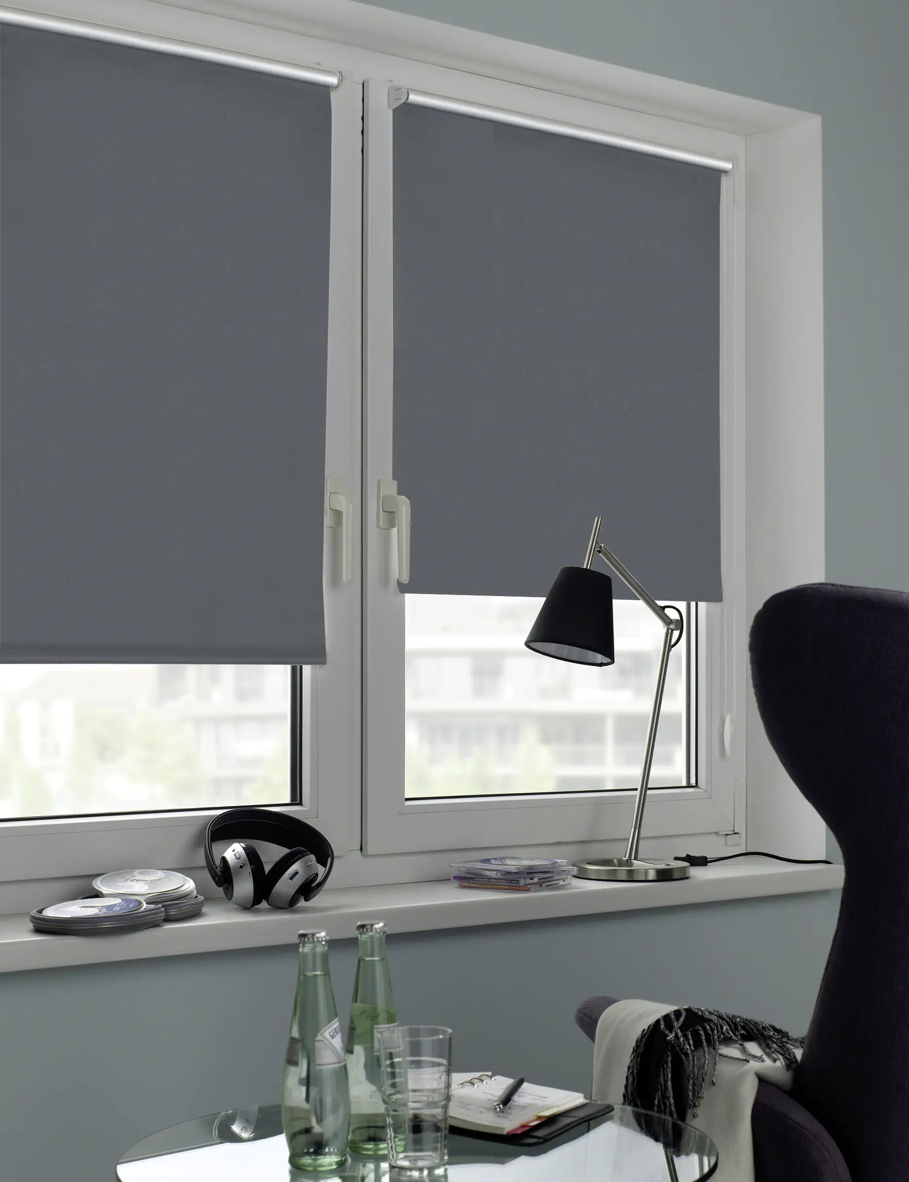 Gardinia EasyFix Thermo Rollo schiefer 120 x 150 cm