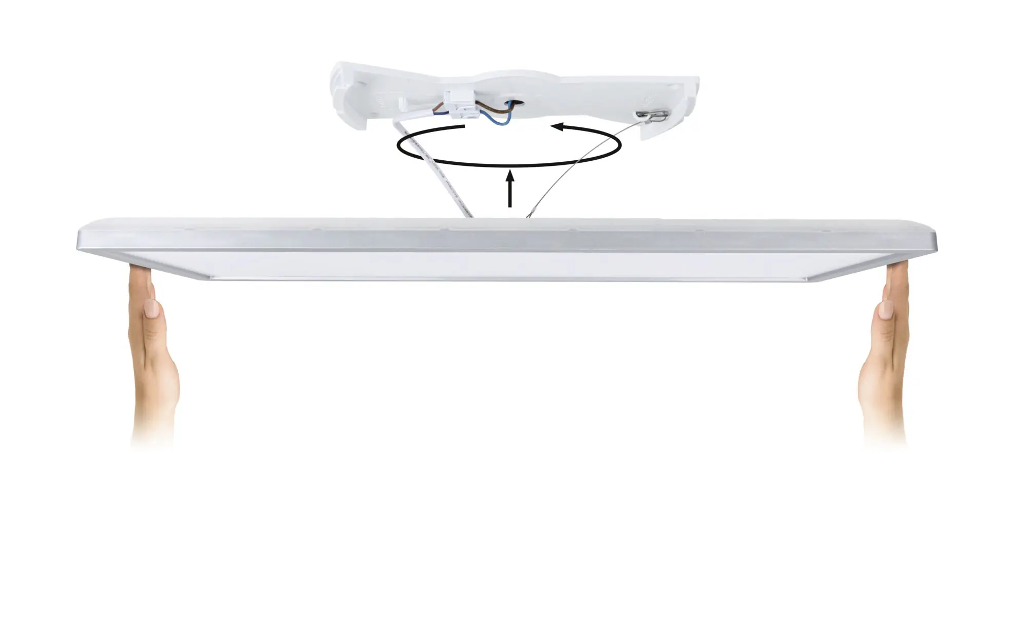 Paulmann LED Deckenleuchte Atria Shine Backlight Holzoptik 29,3x29,3cm