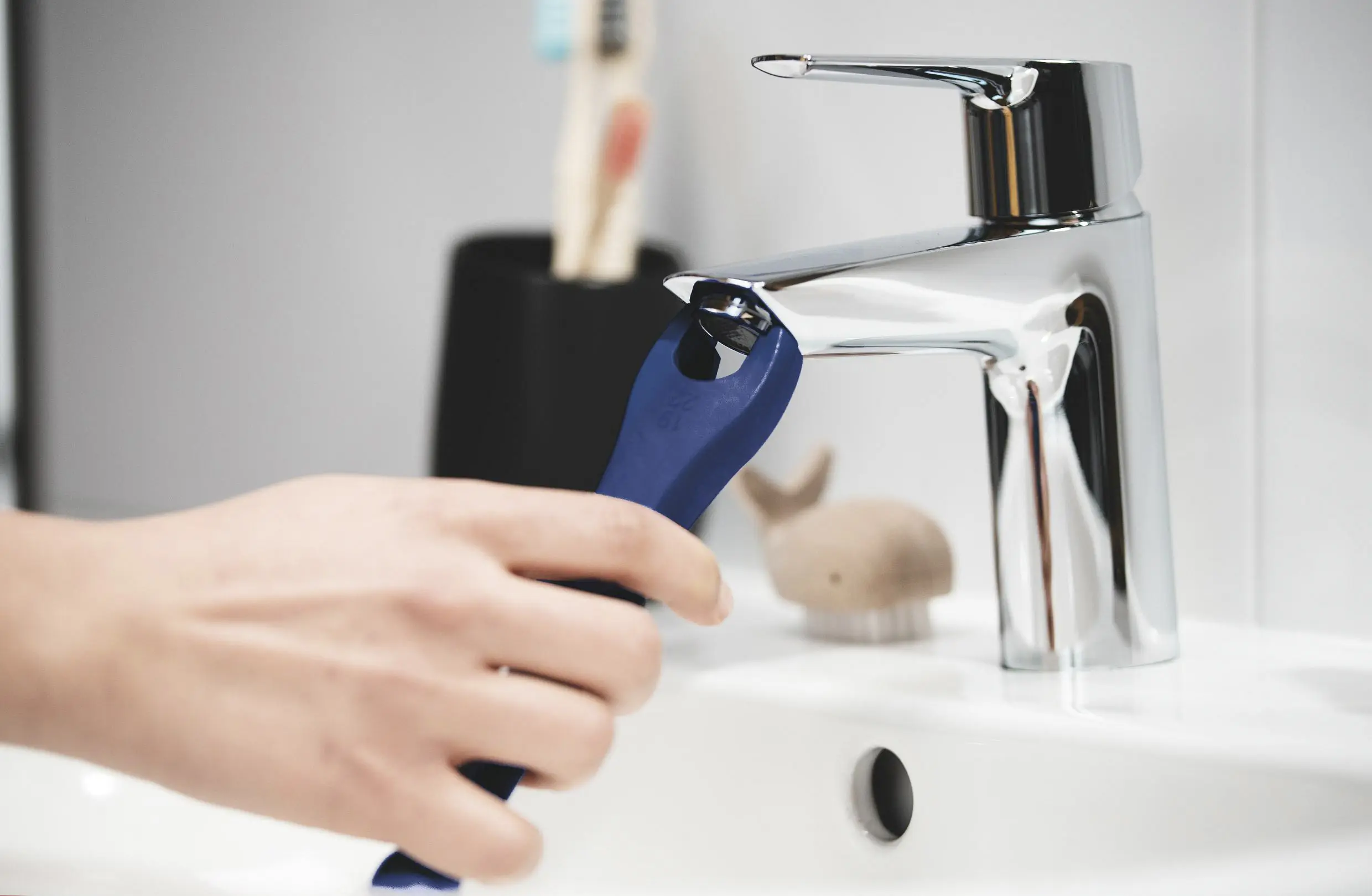 Grohe Waschtischarmatur Get verchromt, S-Size, Energie-Spar-Funktion