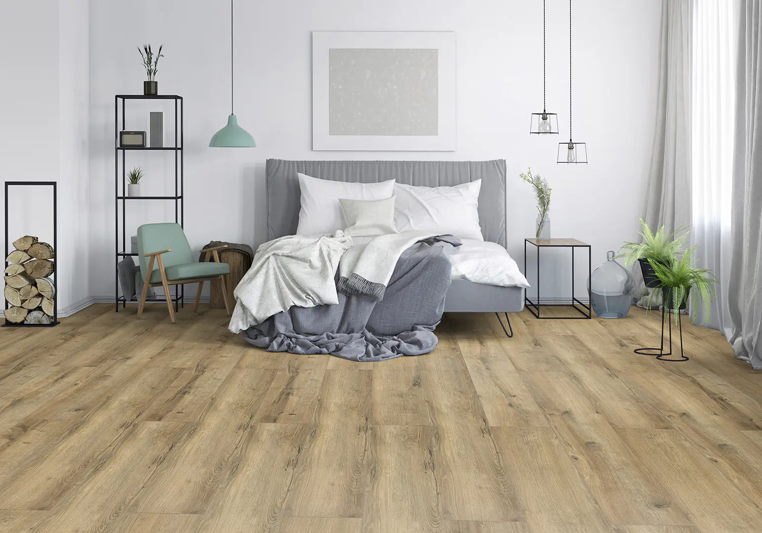 Classen Handmuster Laminat Megaloc Aquaprotect Oak natural grey