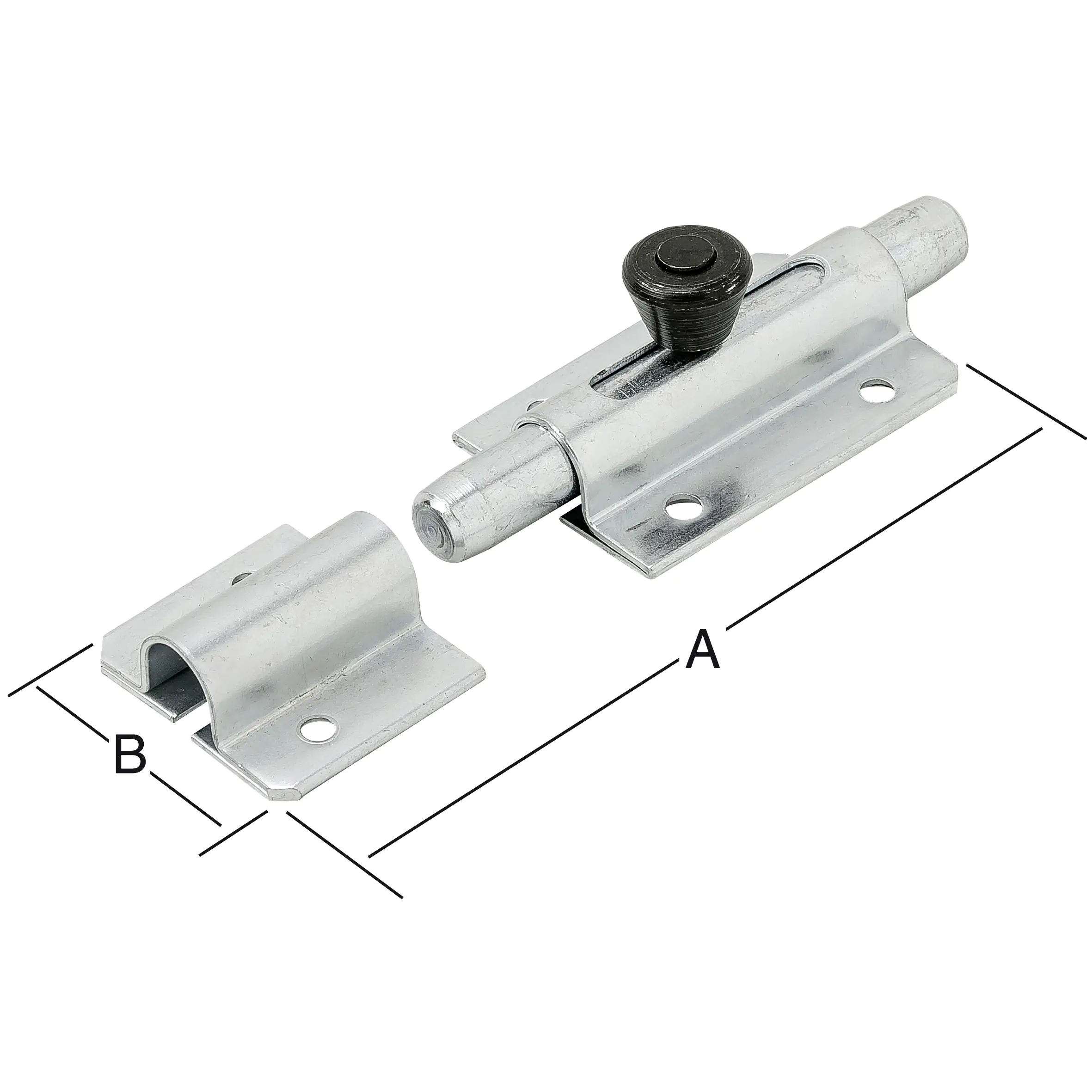 Vormann Bolzen-Knopfriegel verzinkt 120 x 36 mm
