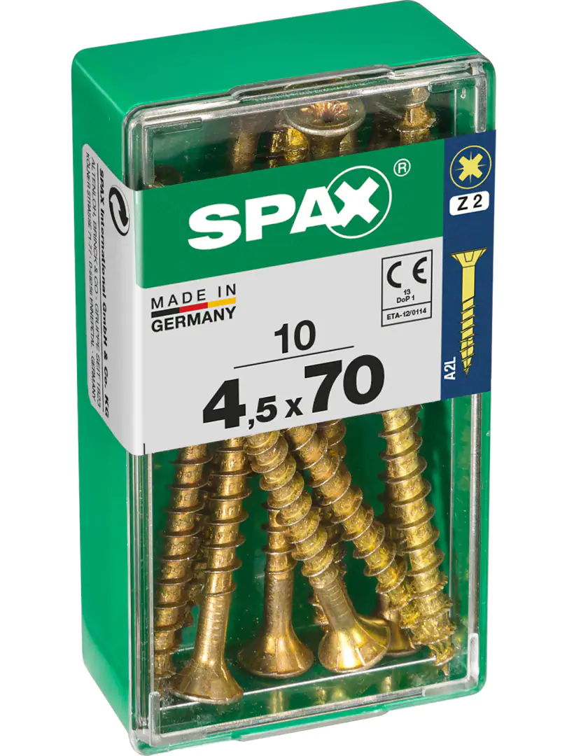 Spax Universalschrauben 4.5 x 70 mm PZ 2 - 10 Stk.