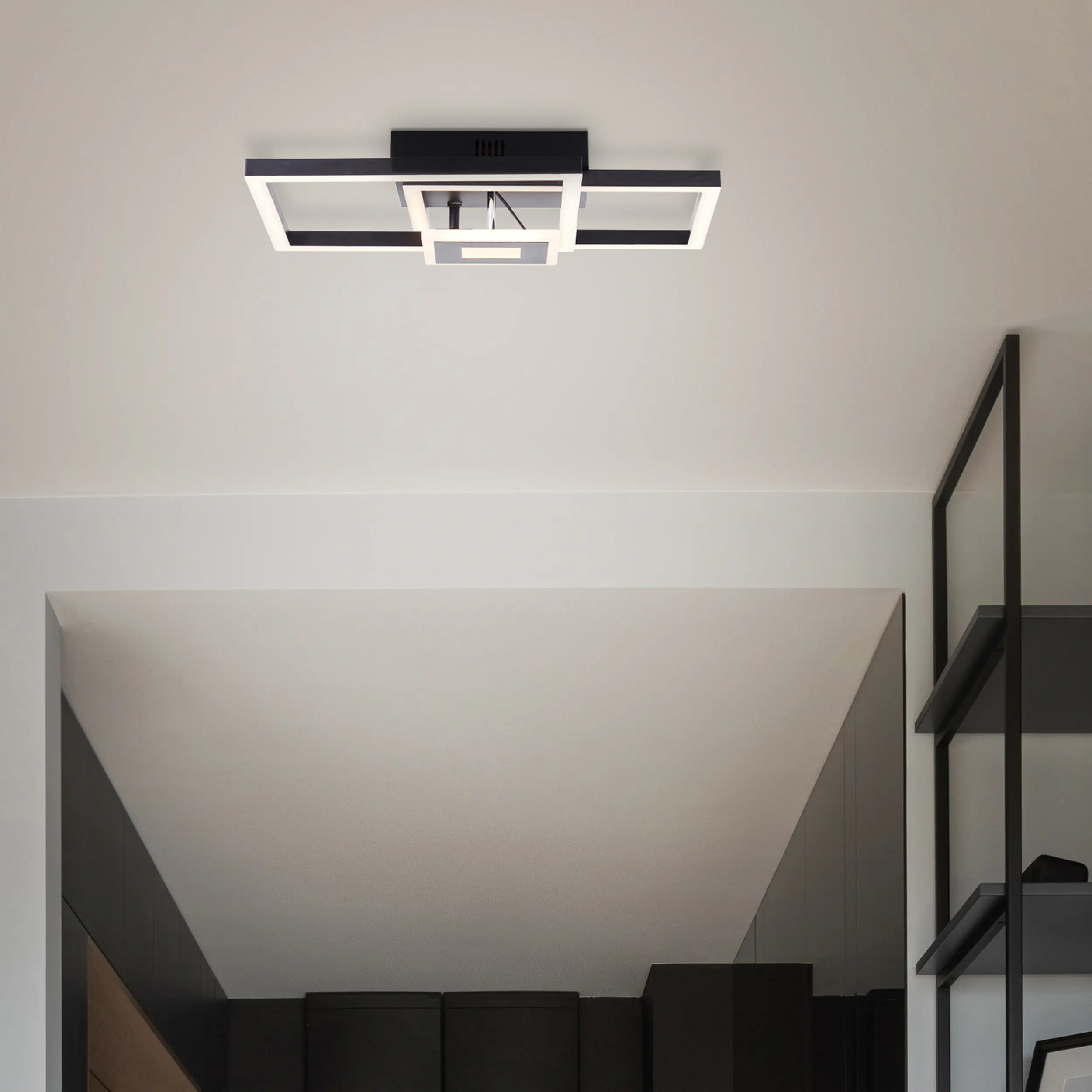 Brilliant Leuchten LED Deckenleuchte Bray 22W, warmweiß, Metall/Glas