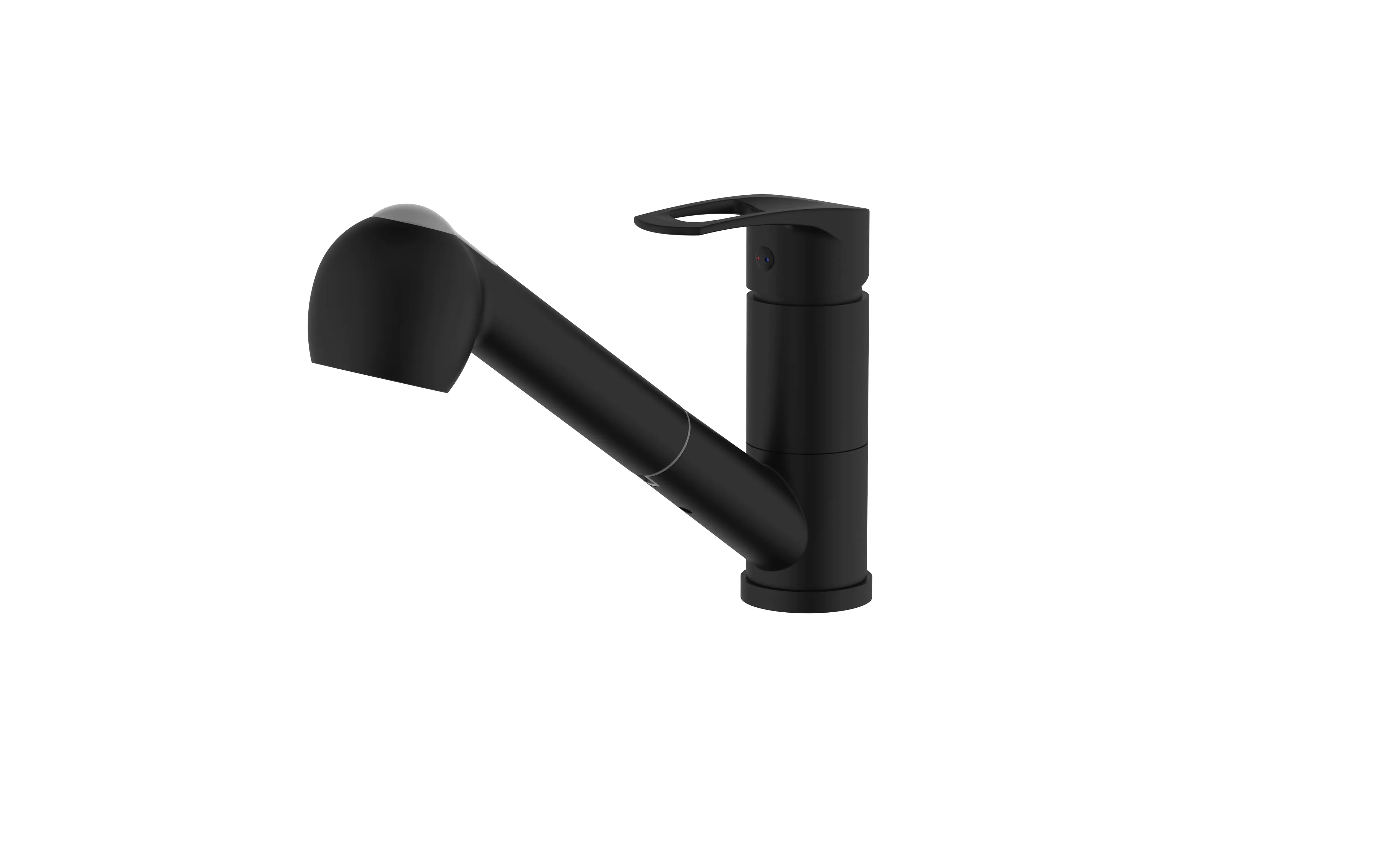 Primaster Küchenarmatur mit herausziehbarer Brause Lille schwarz matt