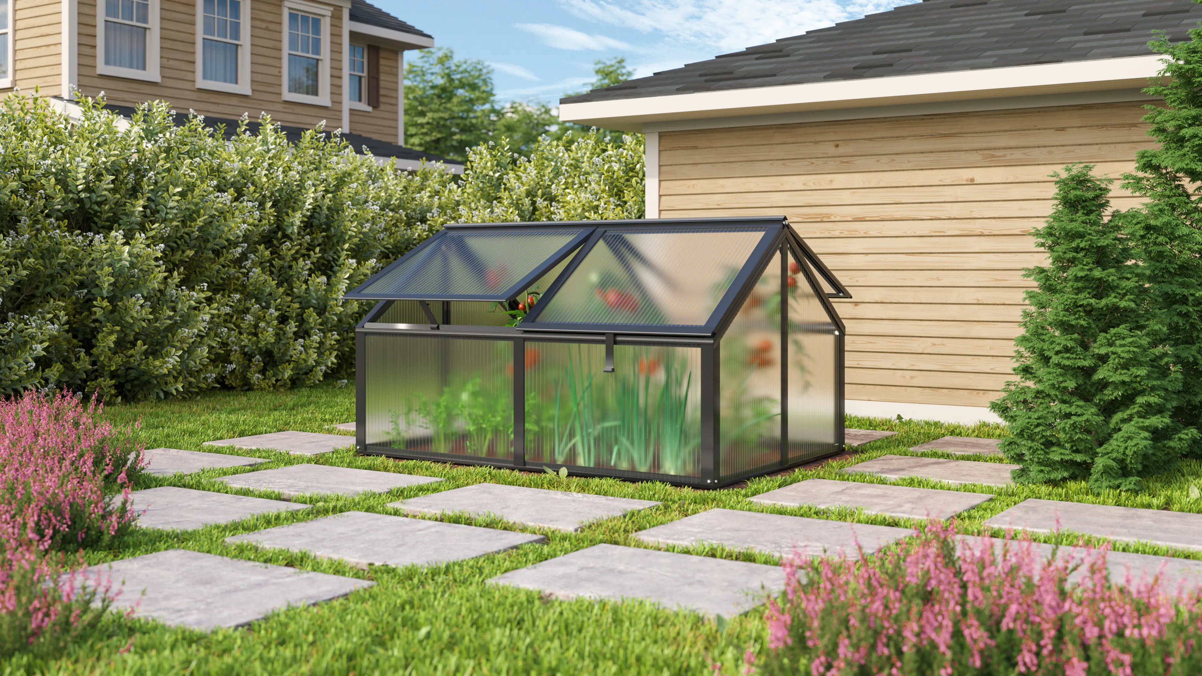 Vitavia Hochfrühbeet Zola 89 x 124 x 71 cm 4 mm Hohlkammerplatten