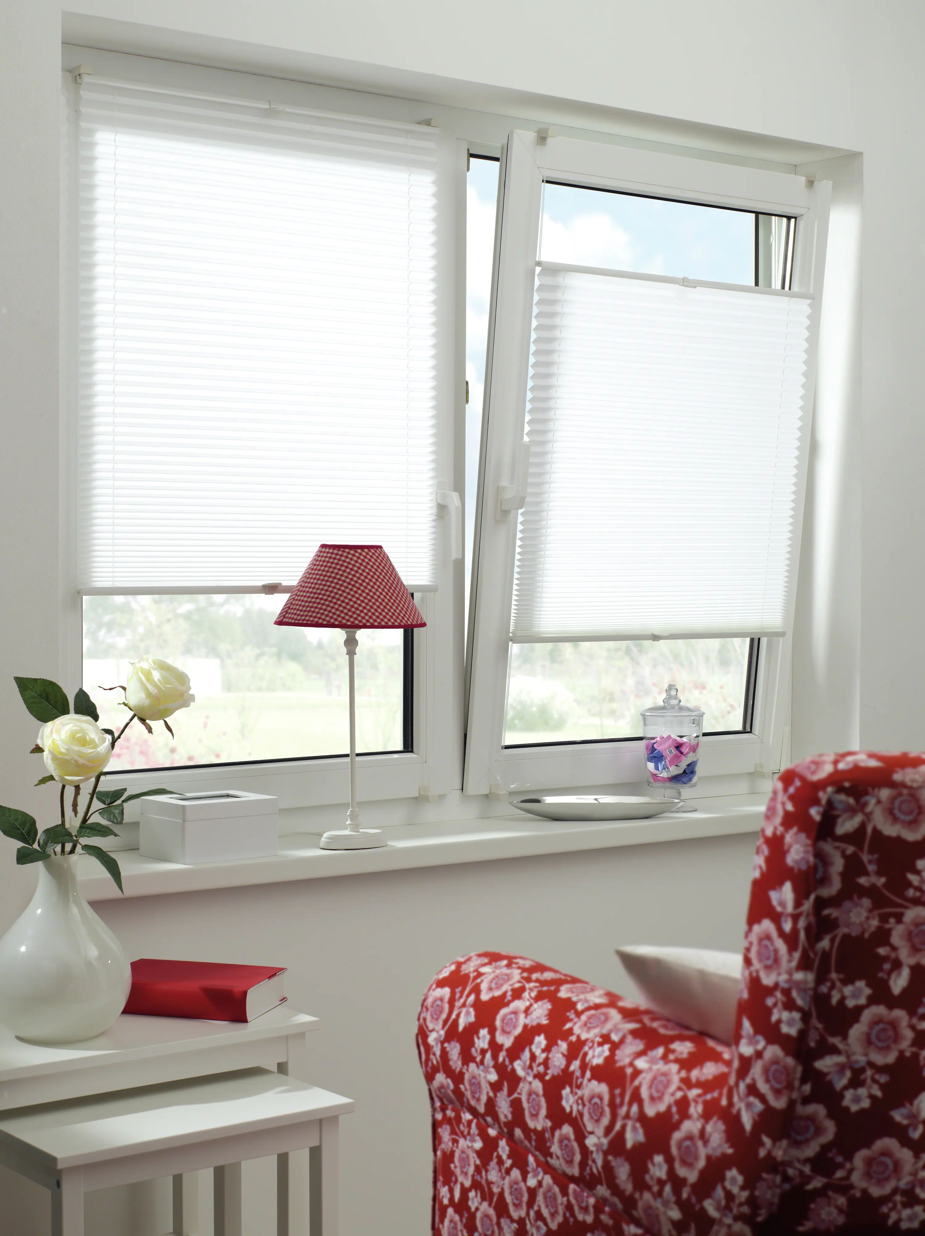 Gardinia Plissee Mini weiß, 50 x 130 cm