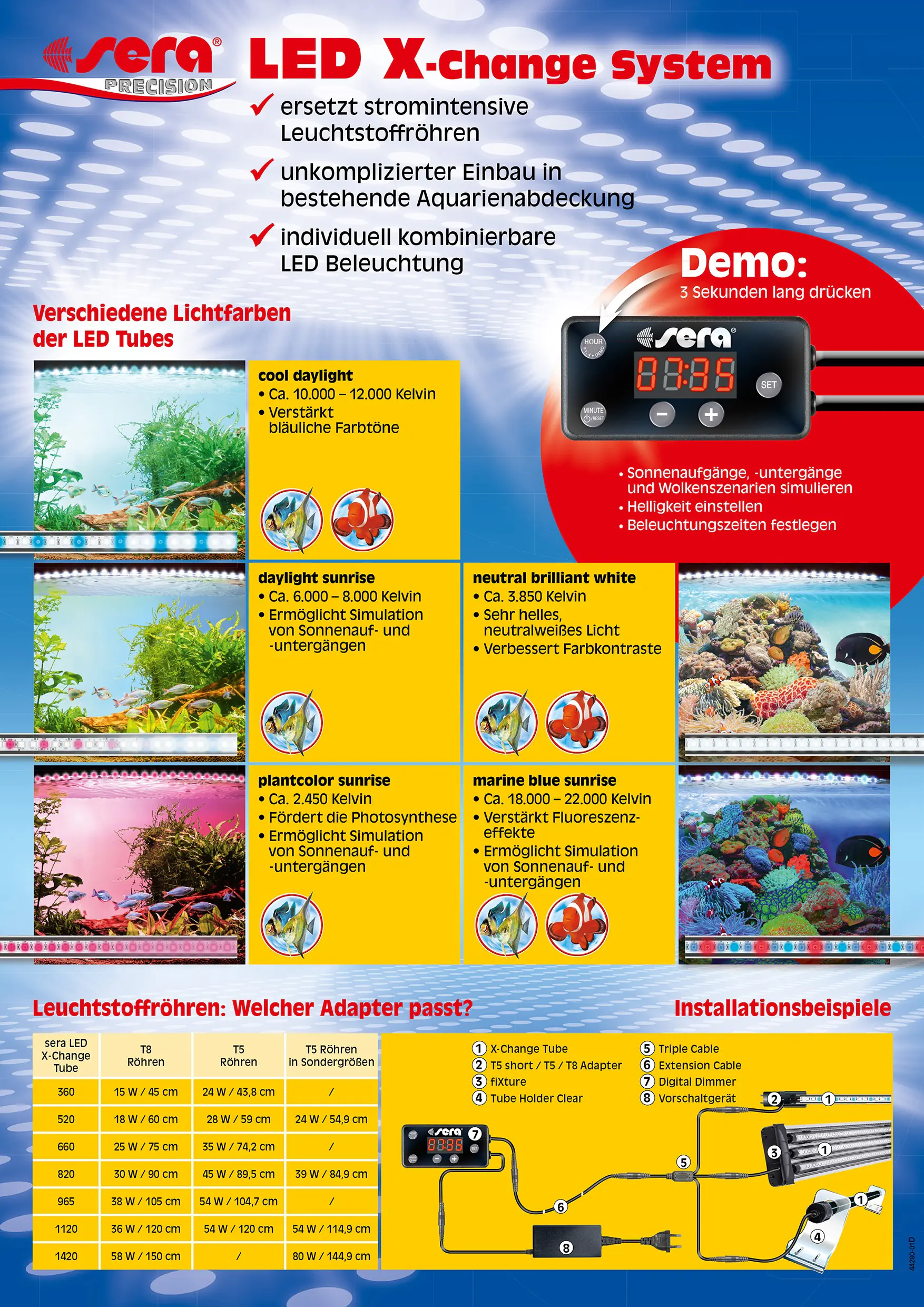 Sera Aquarium-Beleuchtung LED X-Change Tube daylight sunrise 520 - 1 Stück Sera Aquarium-Beleuchtung LED X-Change Tube daylight sunrise 520 - 1 Stück