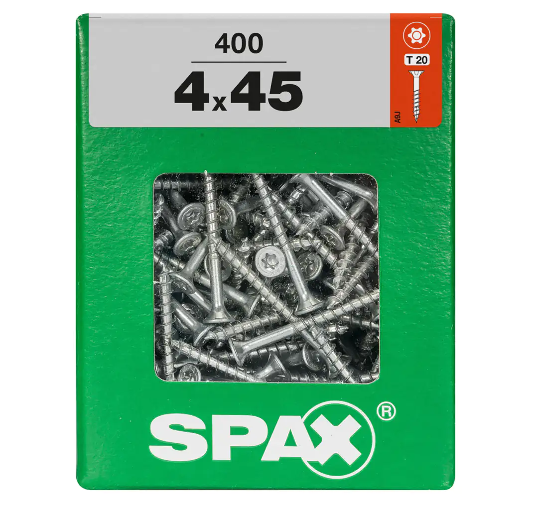 Spax Universalschrauben 4.0 x 45 mm TX 20 - 400 Stk. Spax Universalschrauben 4.0 x 45 mm TX 20 - 400 Stk.