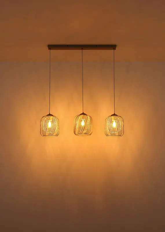 Globo Hängeleuchte Dichti 84 x 150 cm L x H sandfarben matt