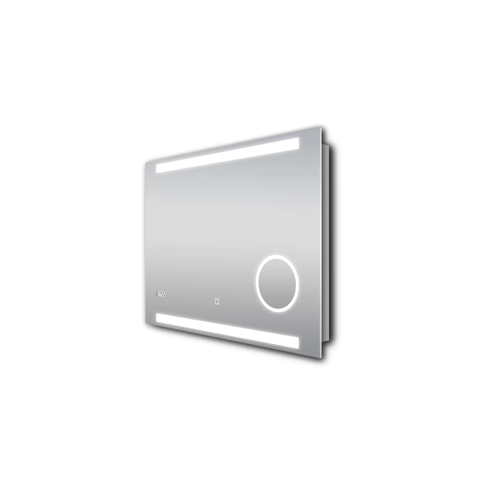 DSK LED Lichtspiegel Silver Rey 80x60 cm