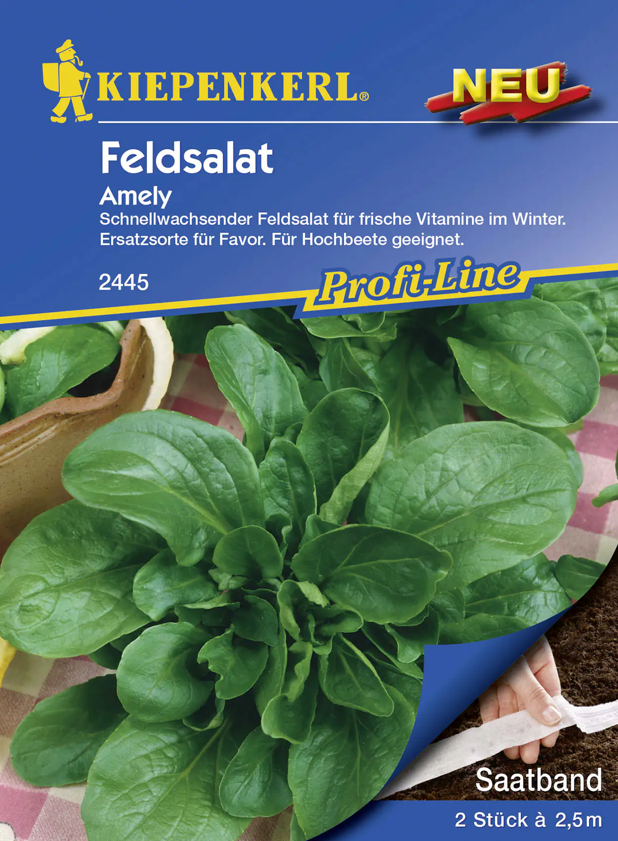 Kiepenkerl Feldsalat Amely Valerianella locusta, Inhalt: ca. 5 lfd. Meter