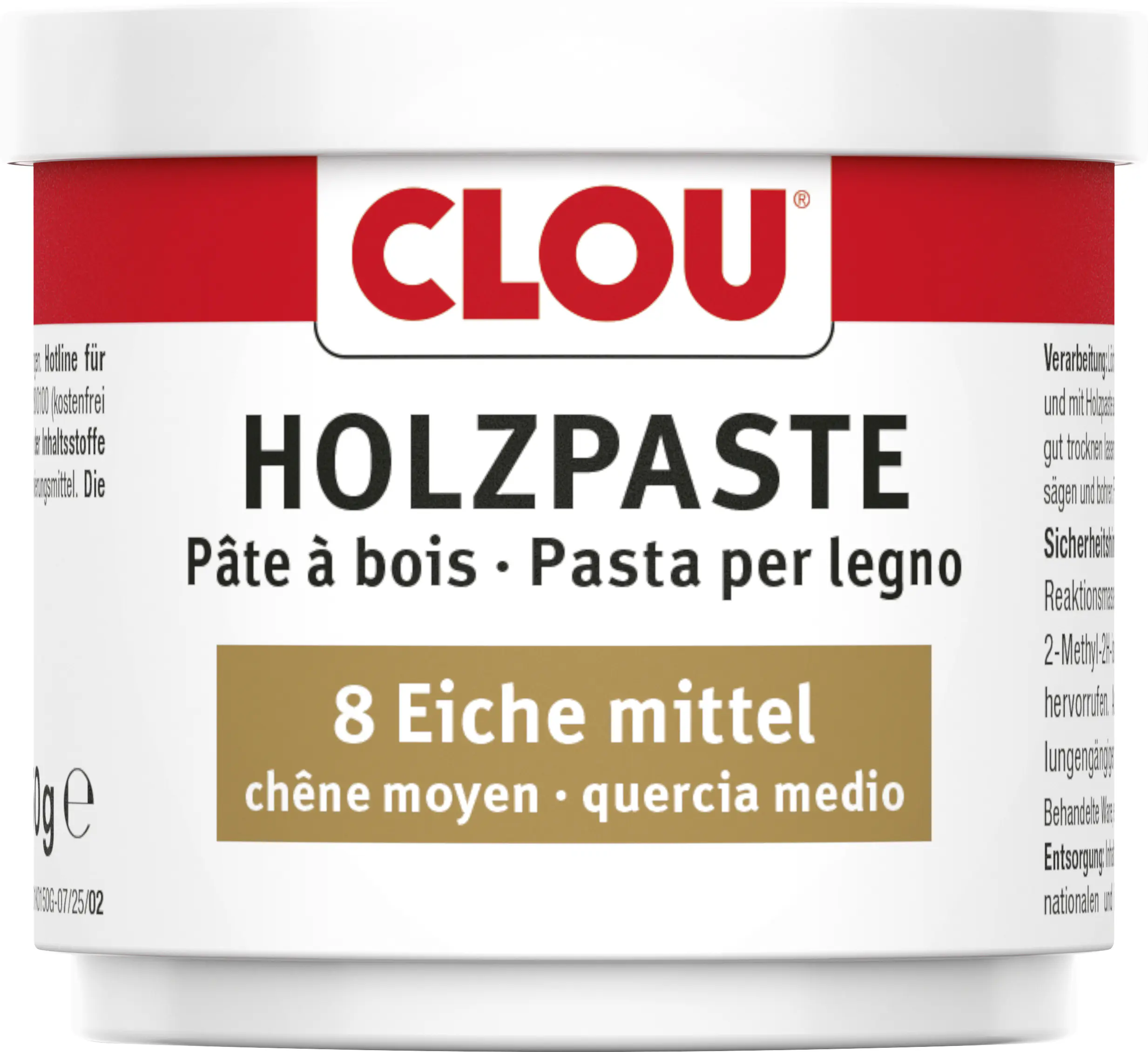 Clou Holzpaste 150 g eiche mittel