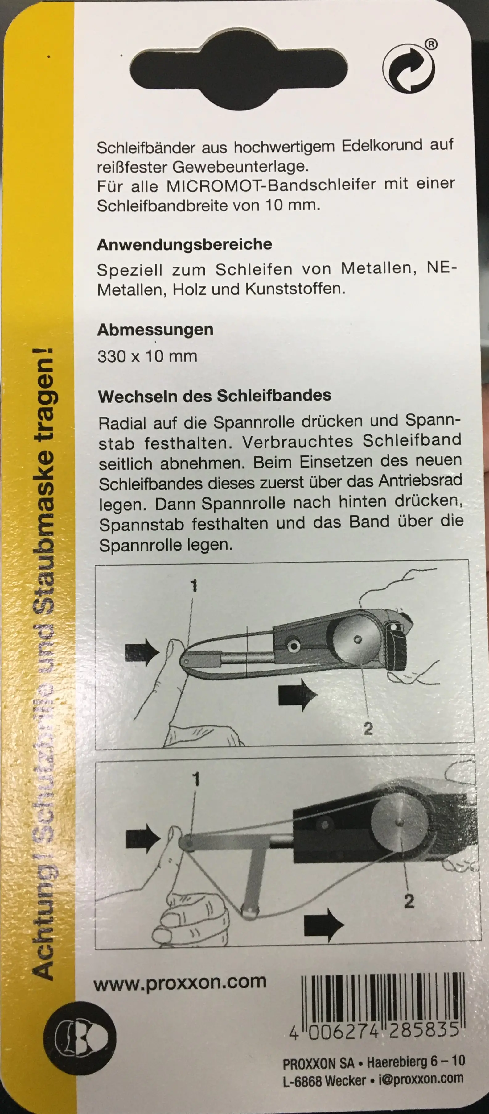 Proxxon Micromot Schleifbänder für BS/E 5 Stück K 80