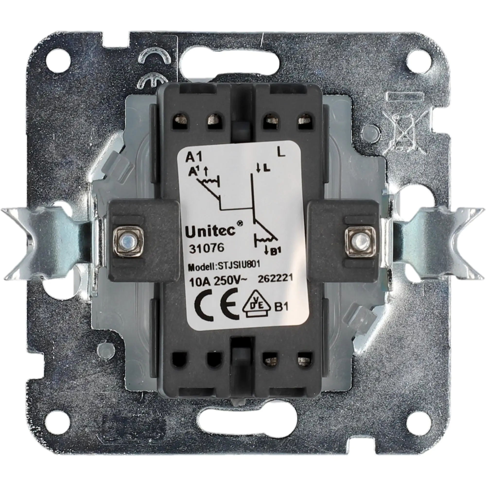 Unitec Jalousientaster LeMans ultraweiß Schaltereinsatz