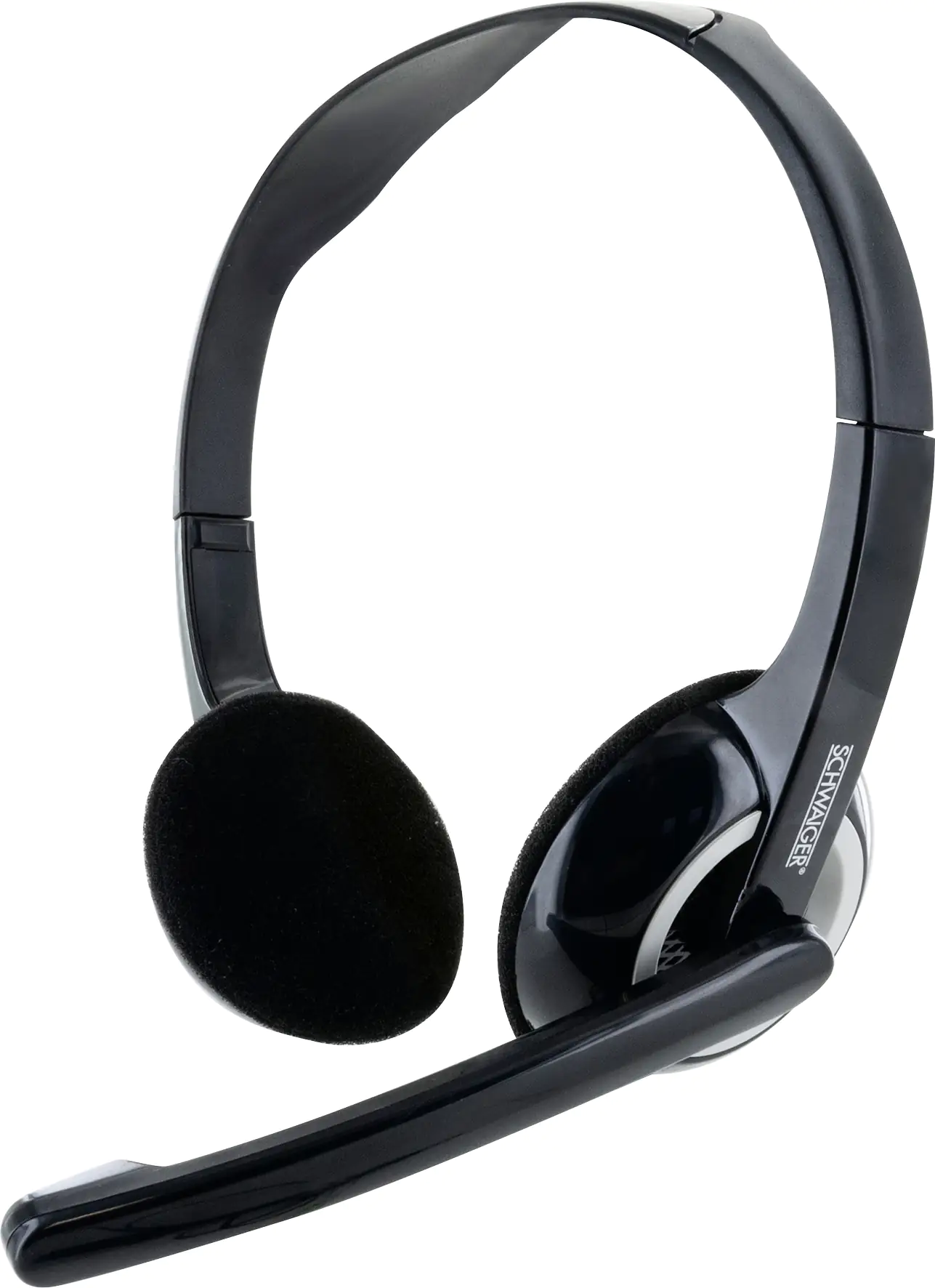 Schwaiger PC Headset schwarz 1,7 m Kabel, Mikrofon flexibel