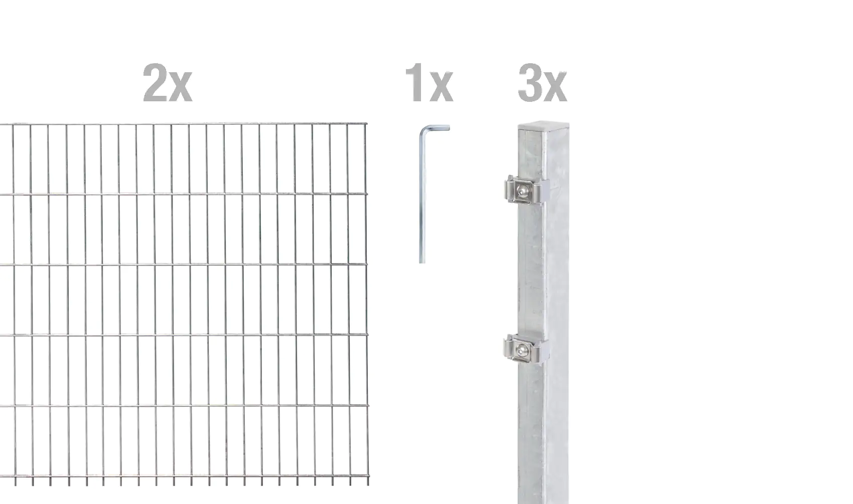 Alberts Doppelstabmatten-Grundset 4 m 200 x 140 cm 6/5/6 feuerverzinkt Alberts Doppelstabmatten-Grundset 4 m 200 x 140 cm 6/5/6 feuerverzinkt