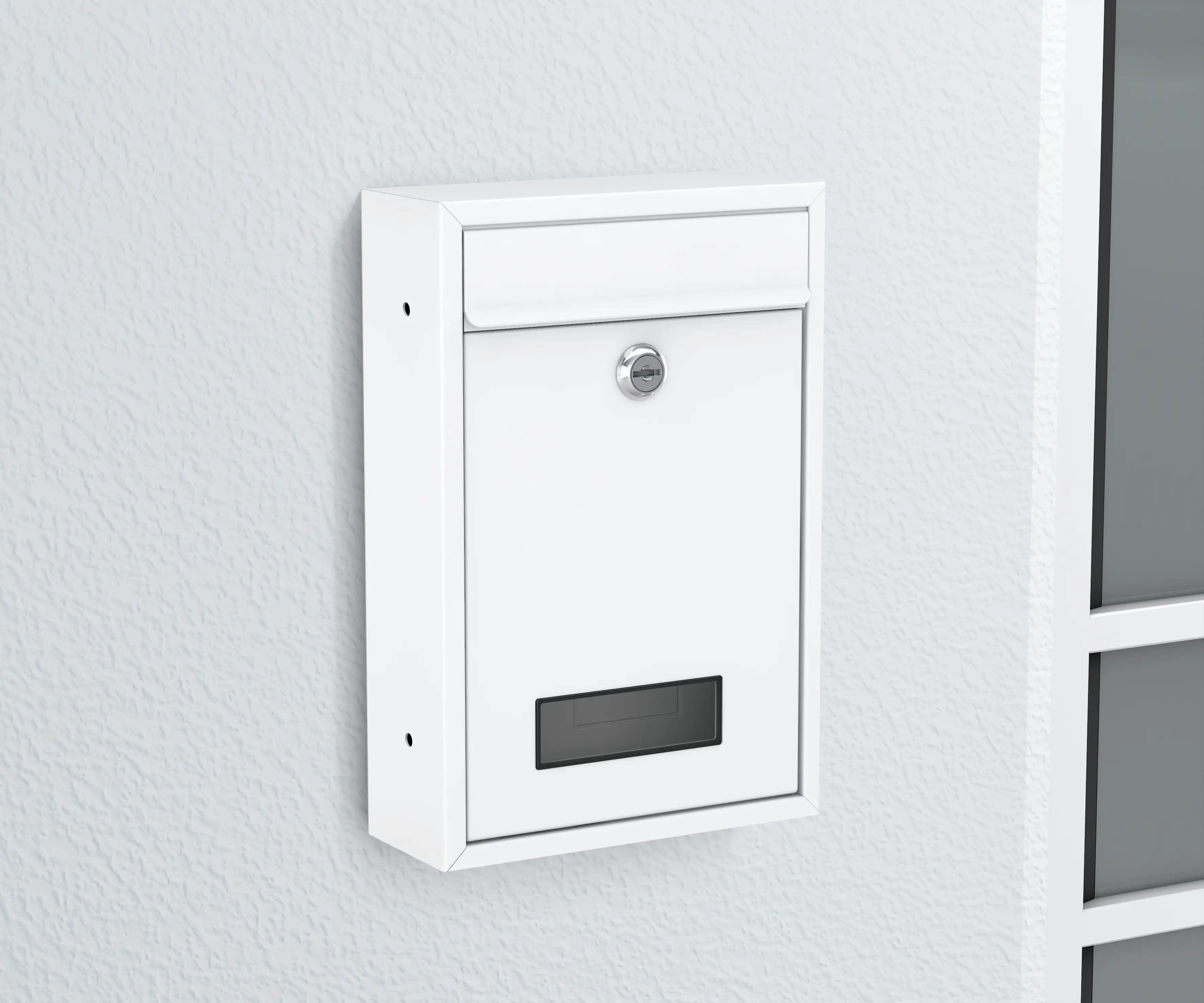 Basi Briefkasten BK 100M weiß matt 32 x 21.5 x 8.2 cm