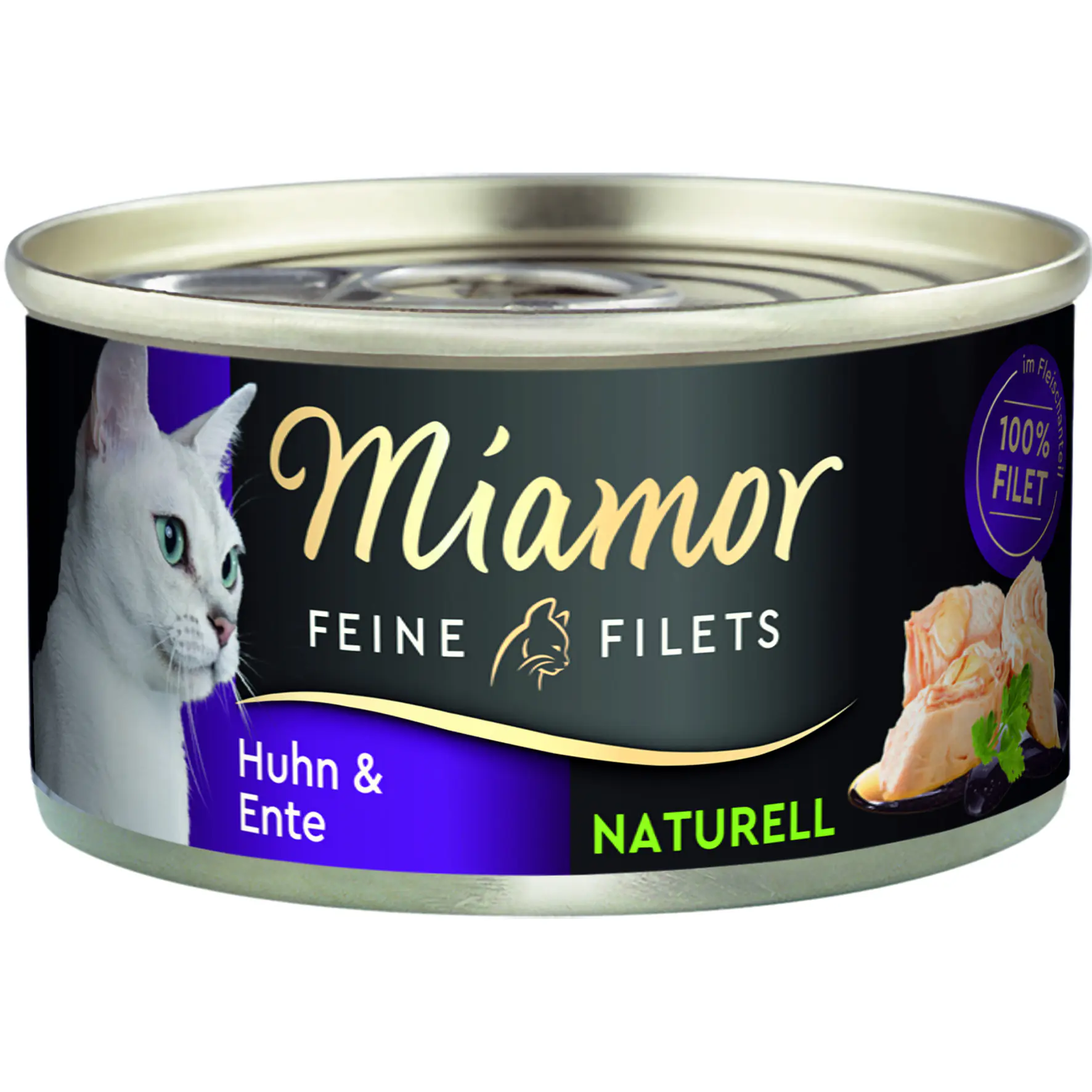 Miamor Feine Filets Natur Huhn Ente Katzennassfutter 80 g