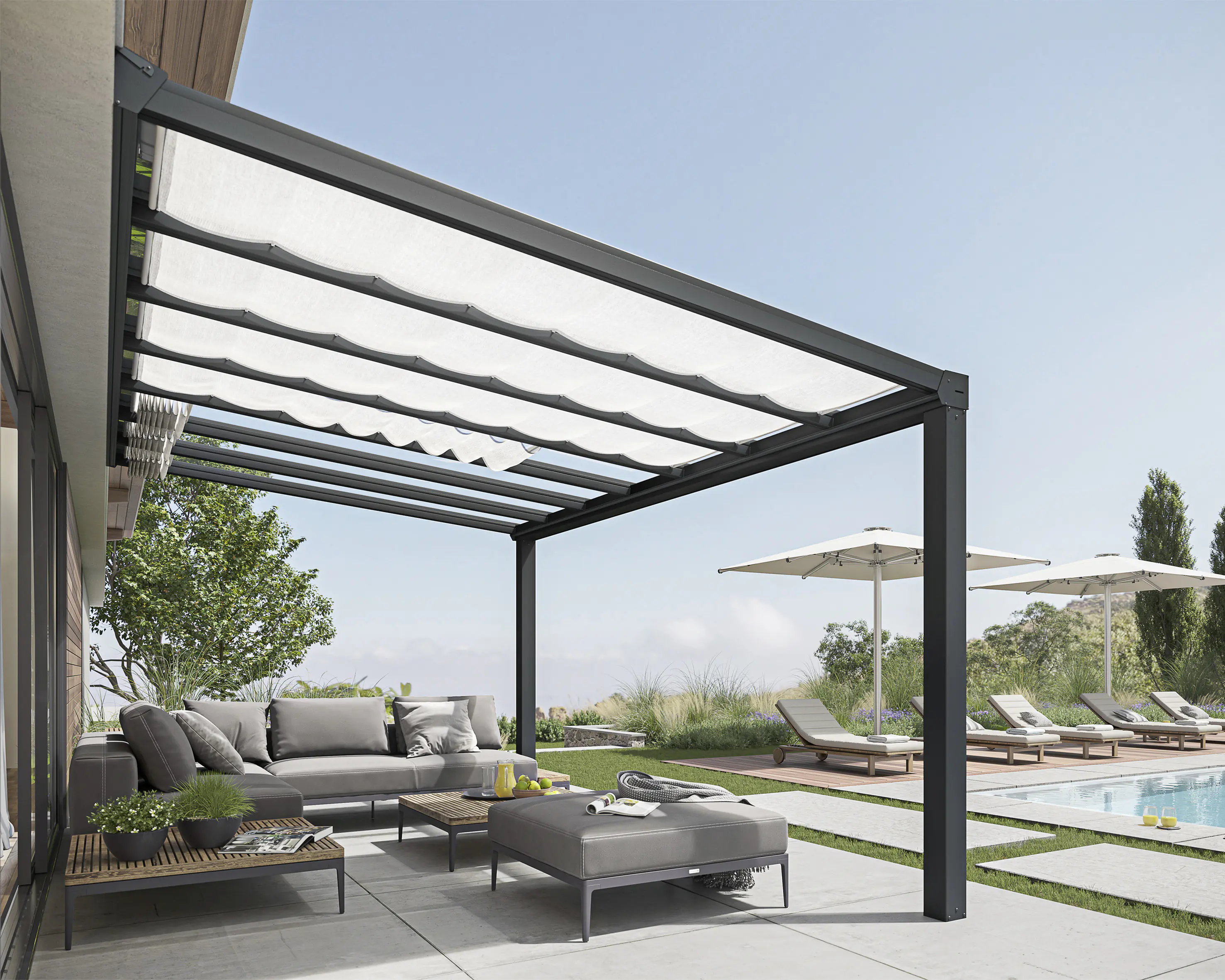 Canopia Terrassenüberdachung Stockholm  515 x 330,5 cm anthrazit