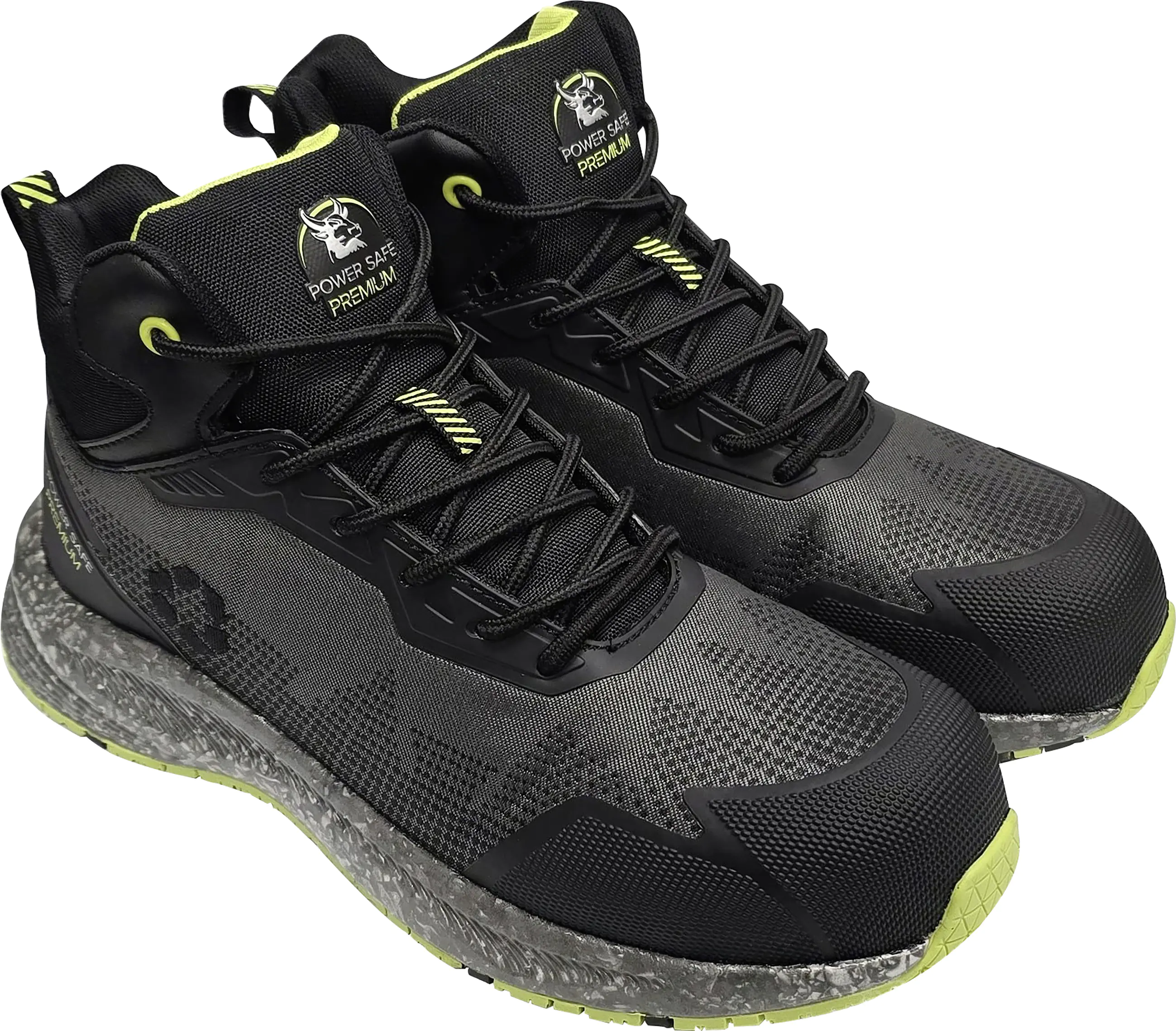 Sicherheitsstiefel Ecostar Mid S1P schwarz-neongrün Sicherheitsstiefel Ecostar Mid S1P schwarz-neongrün