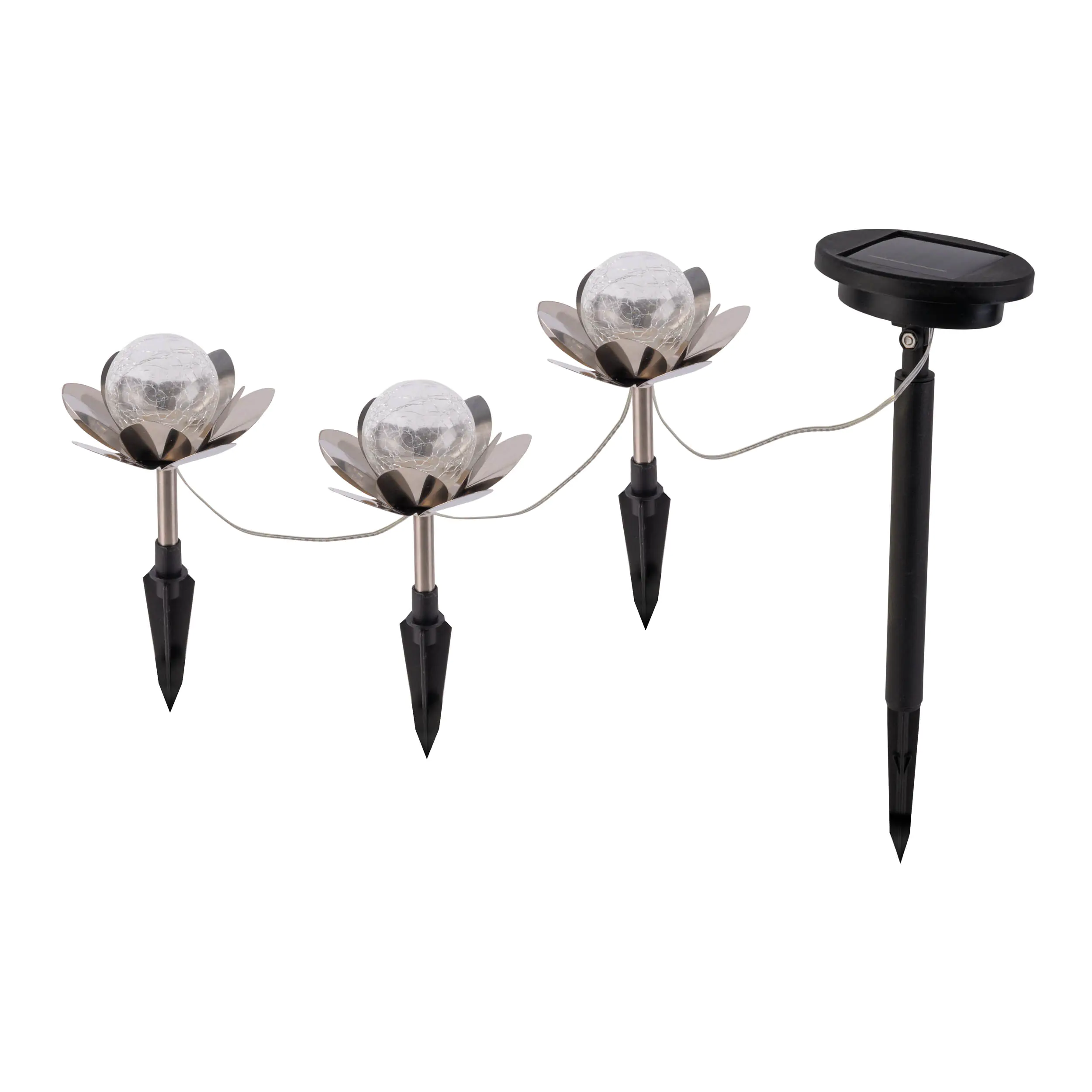 Light & More LED Solarleuchte Seerose 3er Set Light & More LED Solarleuchte Seerose 3er Set