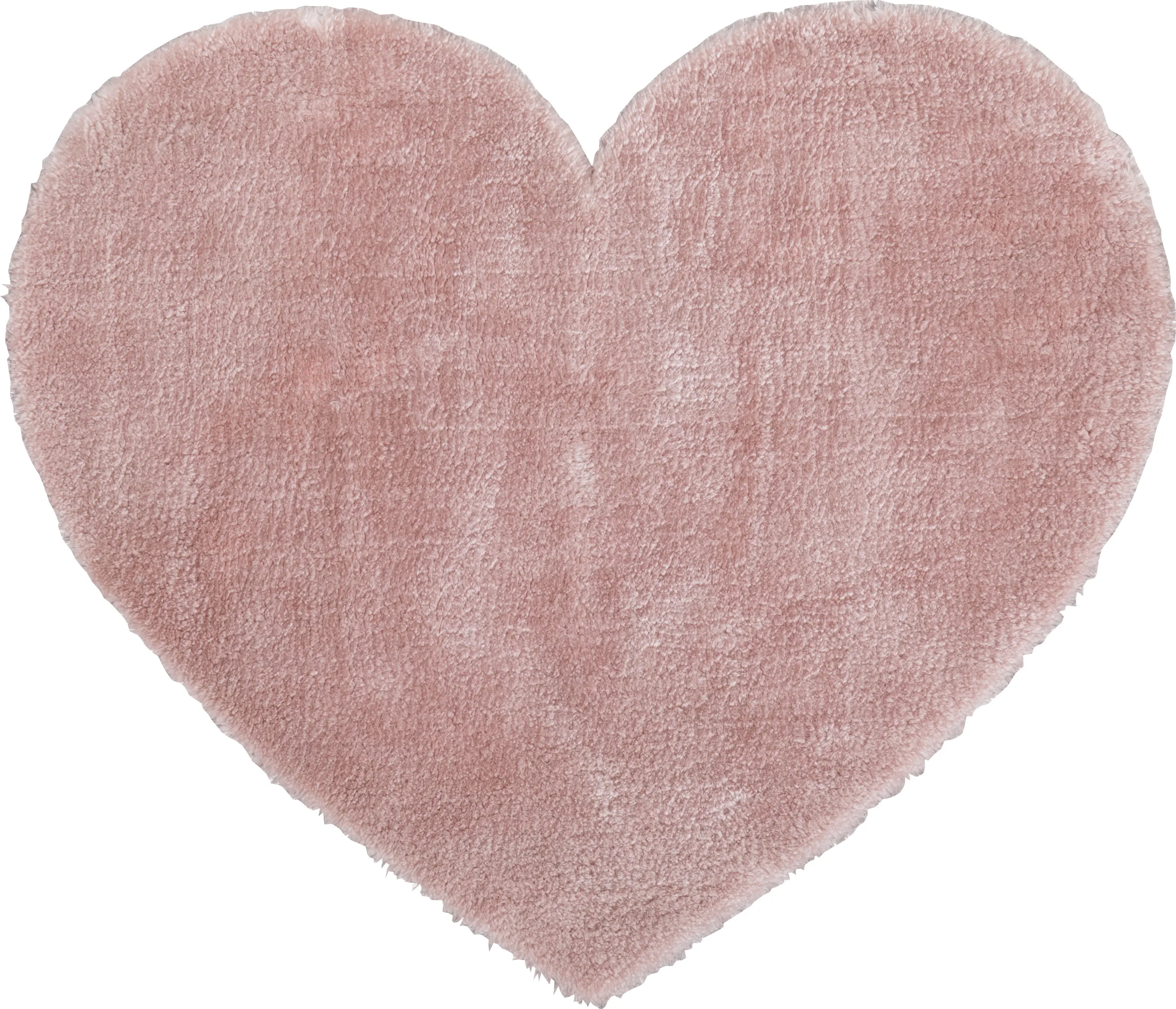 Kunstfellteppich Lambskin Herz, rosa, 70 x 80 cm