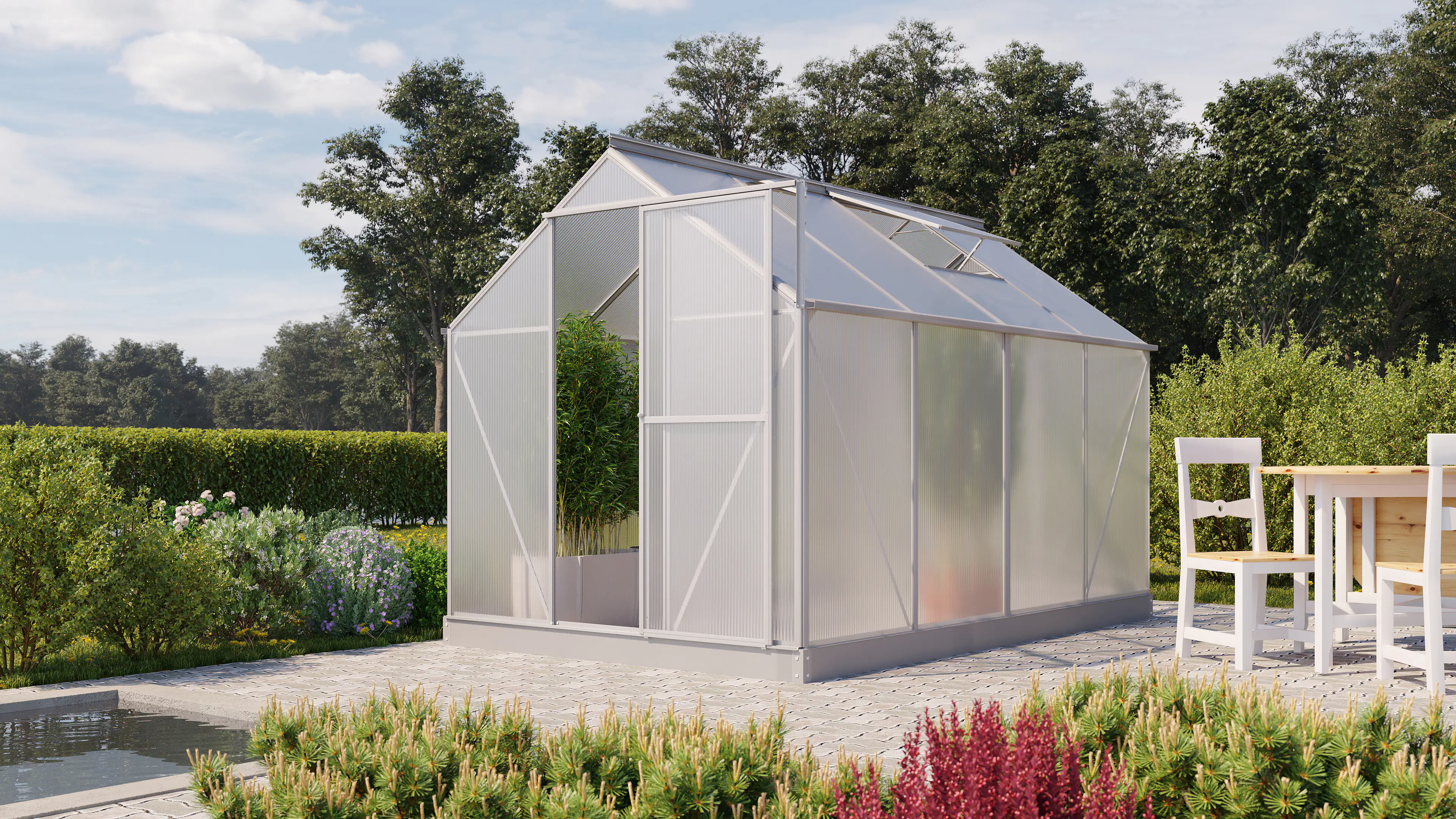 Vitavia Gewächshaus Eos 6000 190 x 302 cm 4 mm Hohlkammerplatten