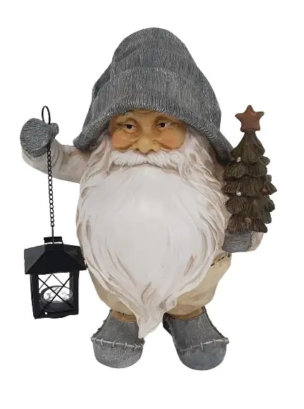 Dekofigur Wichtel grau 40,5 cm