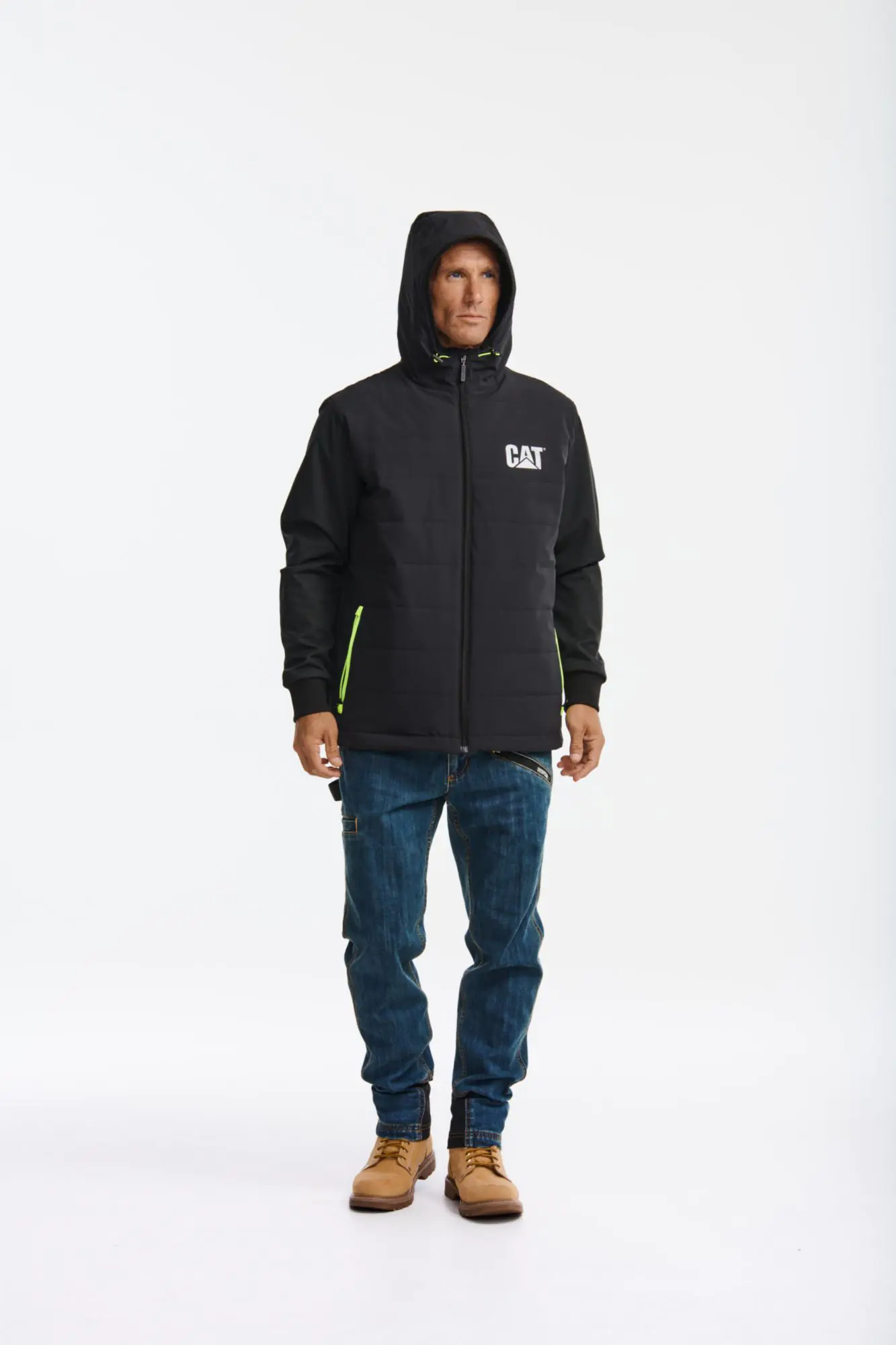 CAT Winterjacke Tech Hybrid schwarz