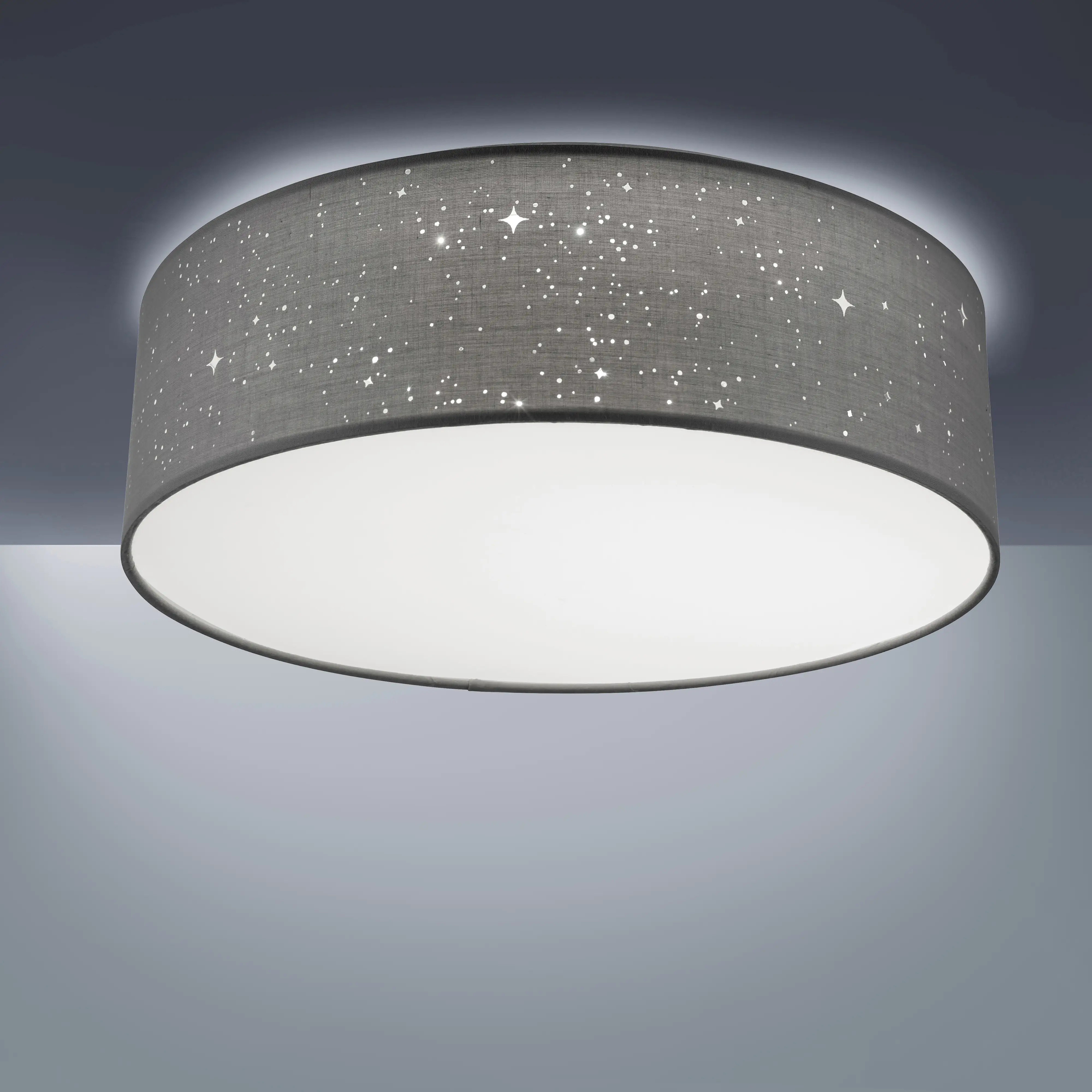 JustLight LED Deckenleuchte Mats Sternenhimmel Optik CCT grau