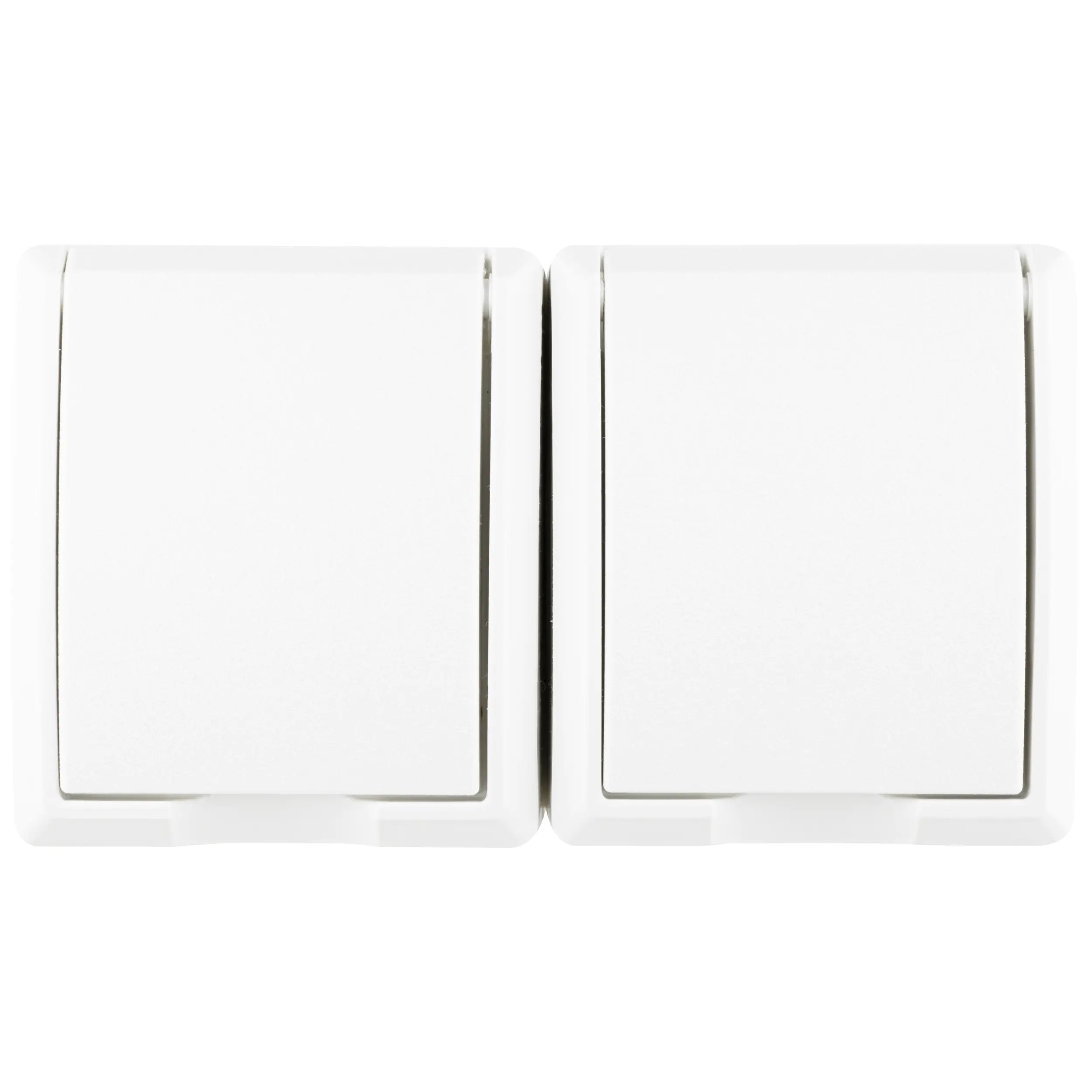 REV Steckdose Aufputz AquaForm, weiß, 2-fach, waagerecht