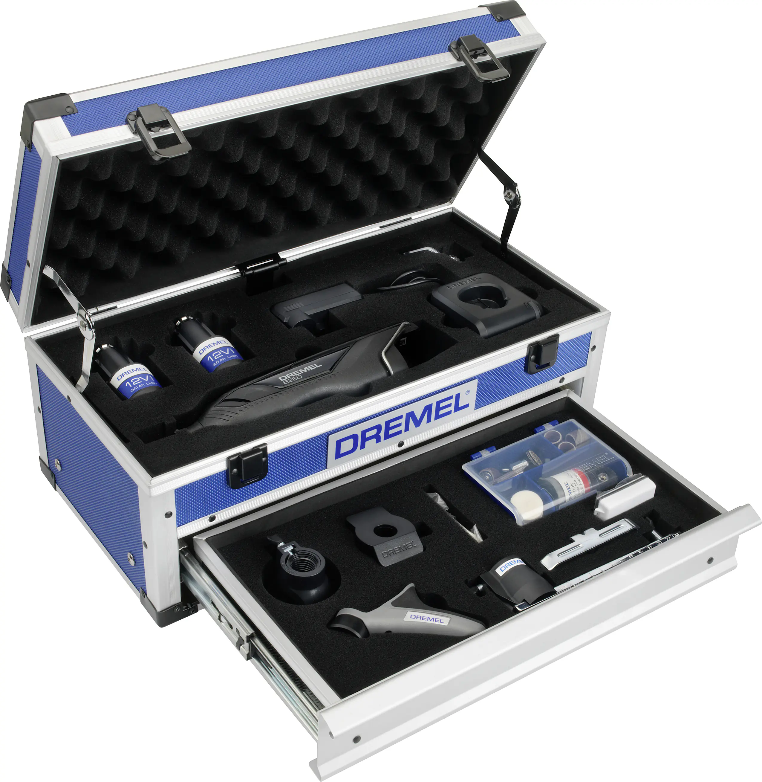 Dremel Akku-Multifunktionswerkzeug 8260-5/65 70-tlg mit Akkus, Ladegerät und Alukoffer