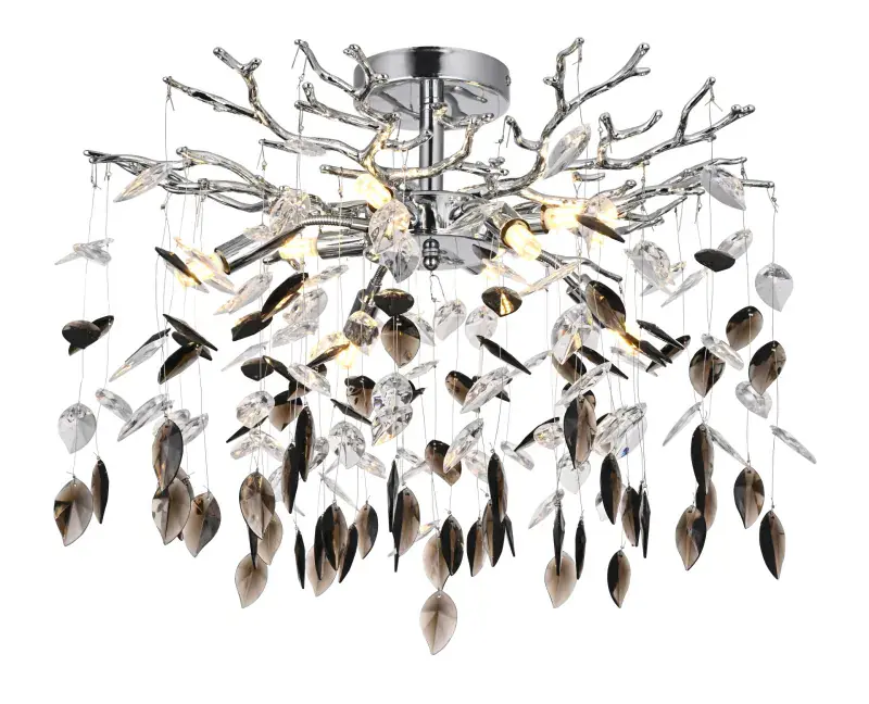 Globo LED-Deckenleuchte Danna 8xG9 Ø 60 cm Glaskristalle