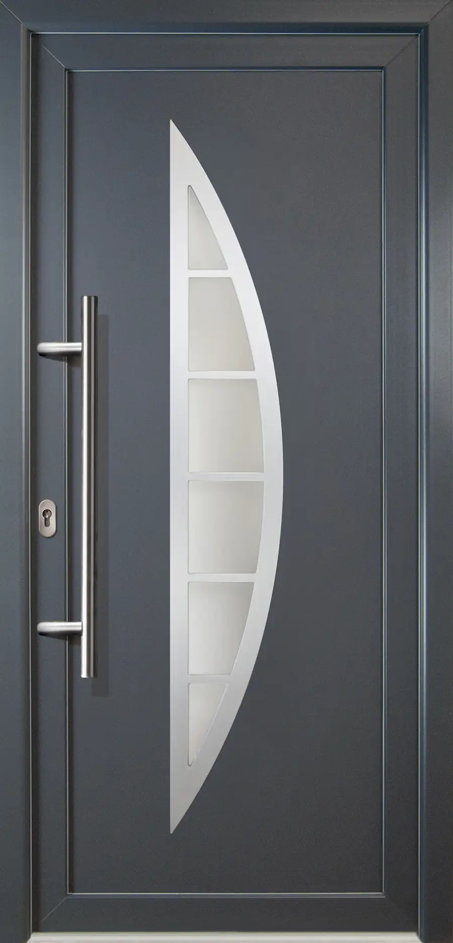 Meeth Haustür Signum PVC Modell 28 108 x 200 cm, DIN links, weiß/titan