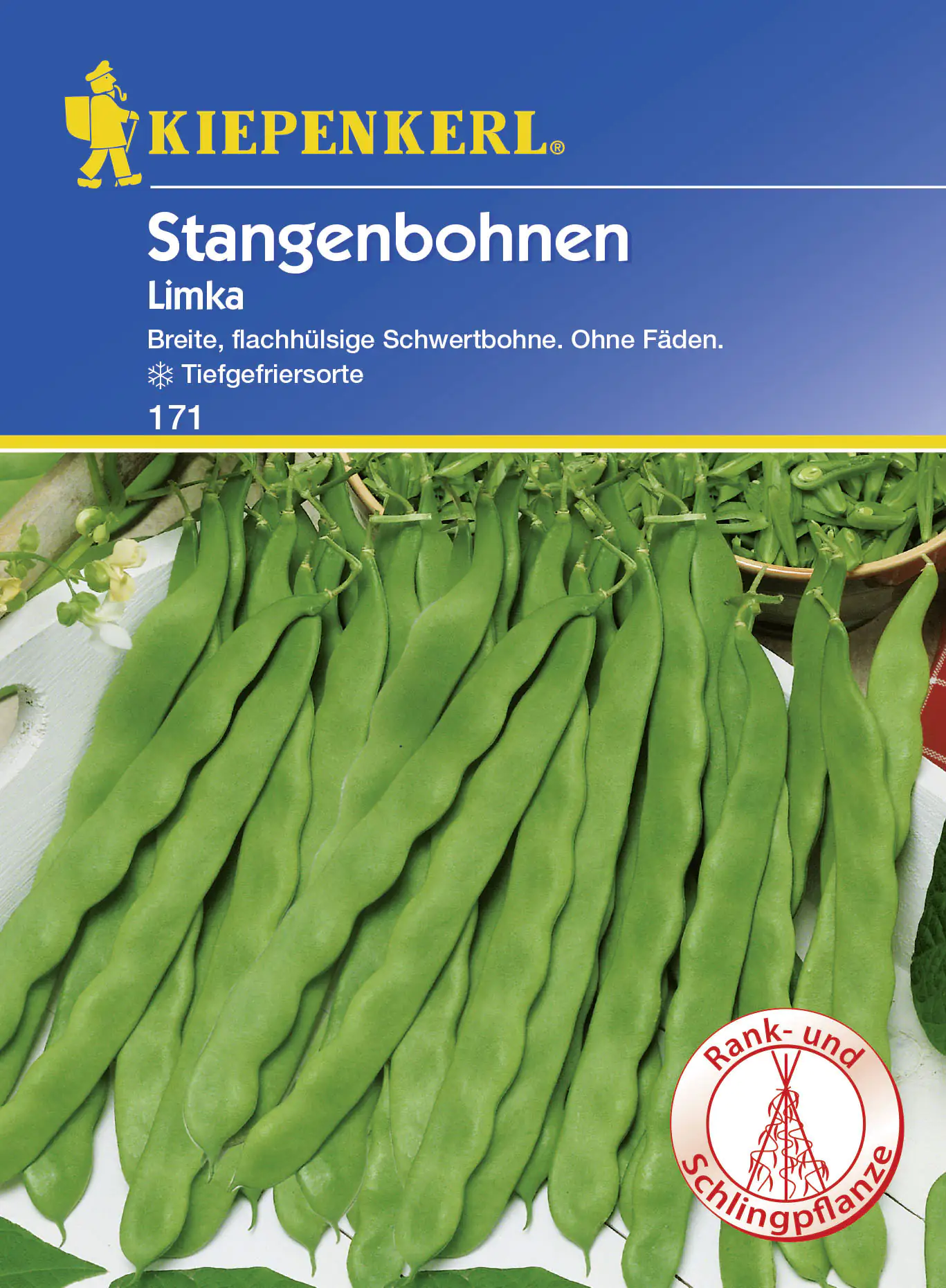 Kiepenkerl Stangenbohne Limka Phaseolus vulgaris var. vulgaris, Inhalt: 6-8 Stangen