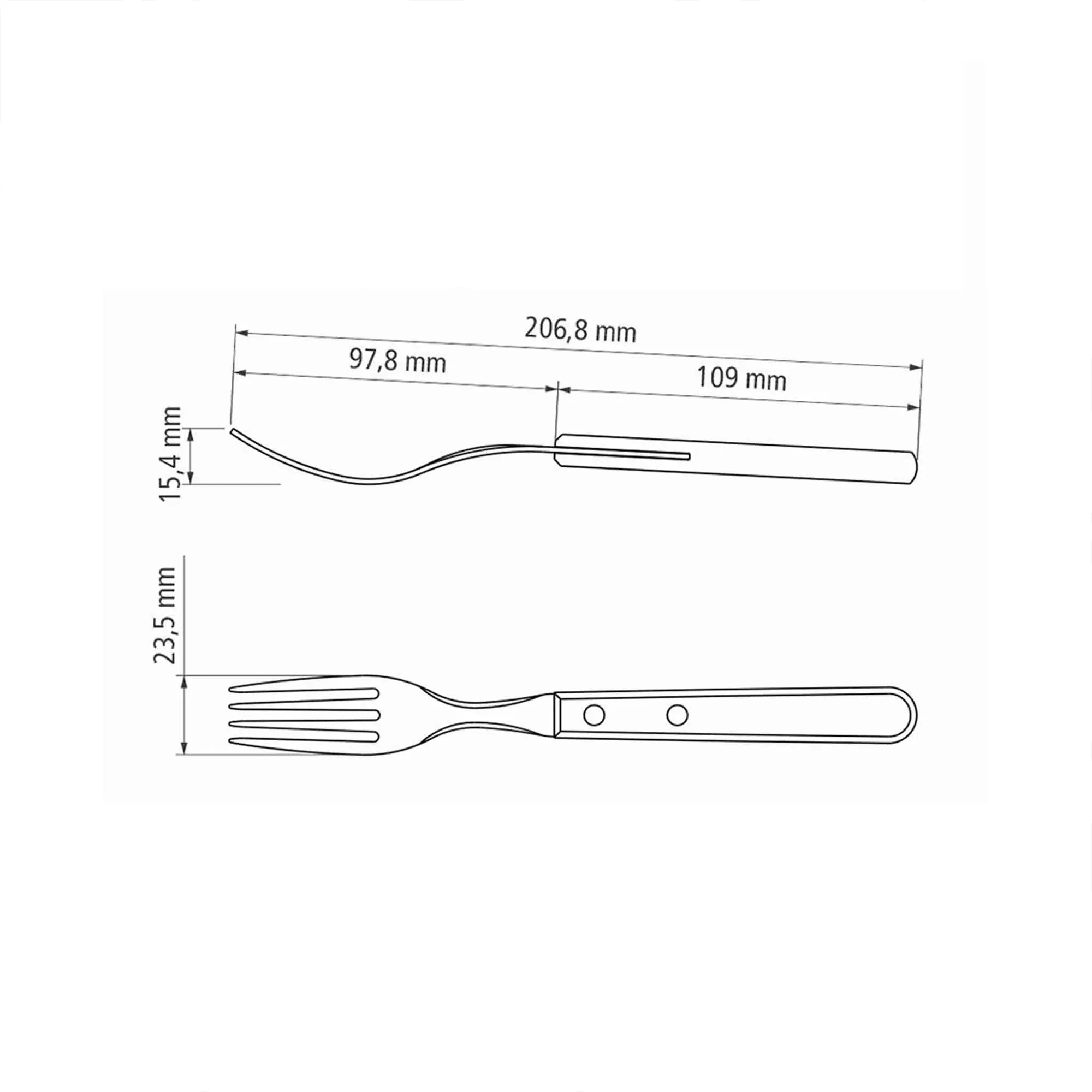 Tramontina Gaucho Gabel 21 cm