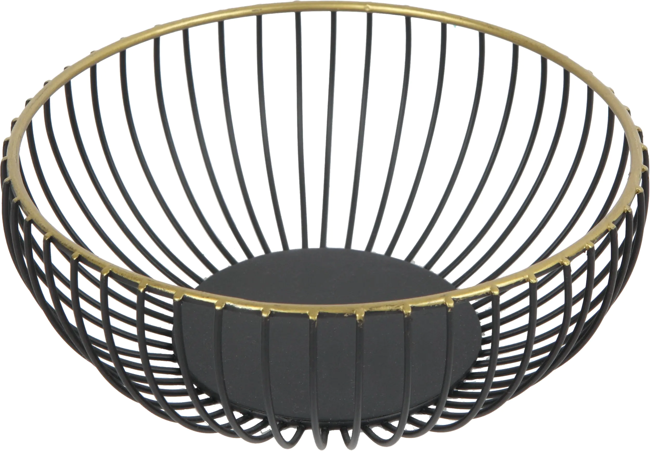 TrendLine Dekokorb Metall 18 x 6,5 cm schwarz-gold