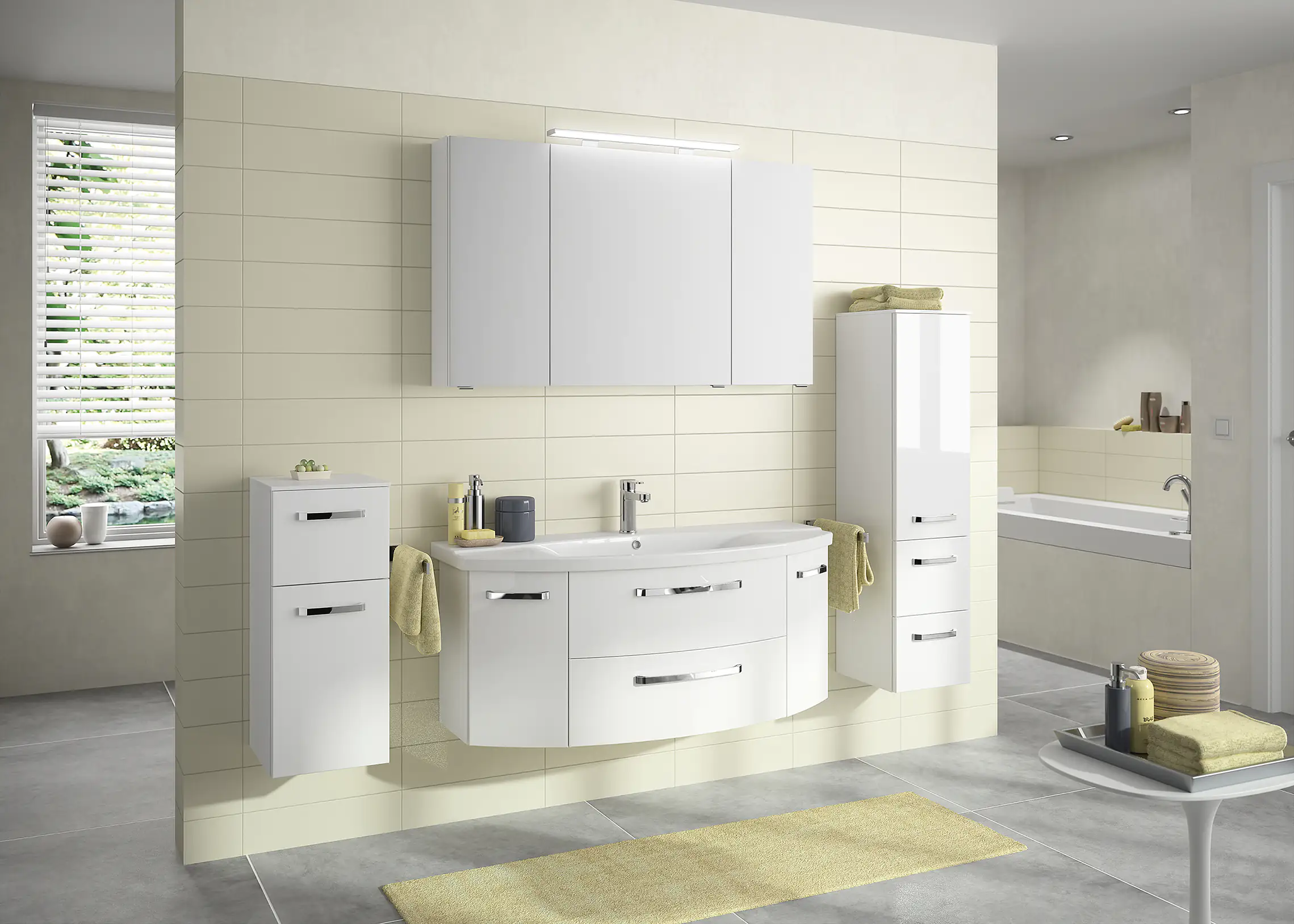 Pelipal Waschtischunterschrank Fokus 4010 mit Keramikwaschtisch