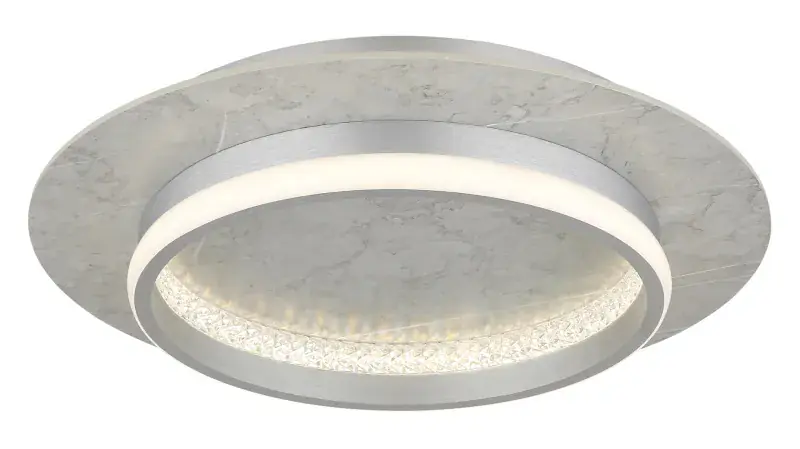 Globo Deckenleuchte Mary 40 x 8 cm (Ø x H) silberfarben matt