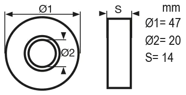 Kugellager 44 x 17 mm, 2 Stück