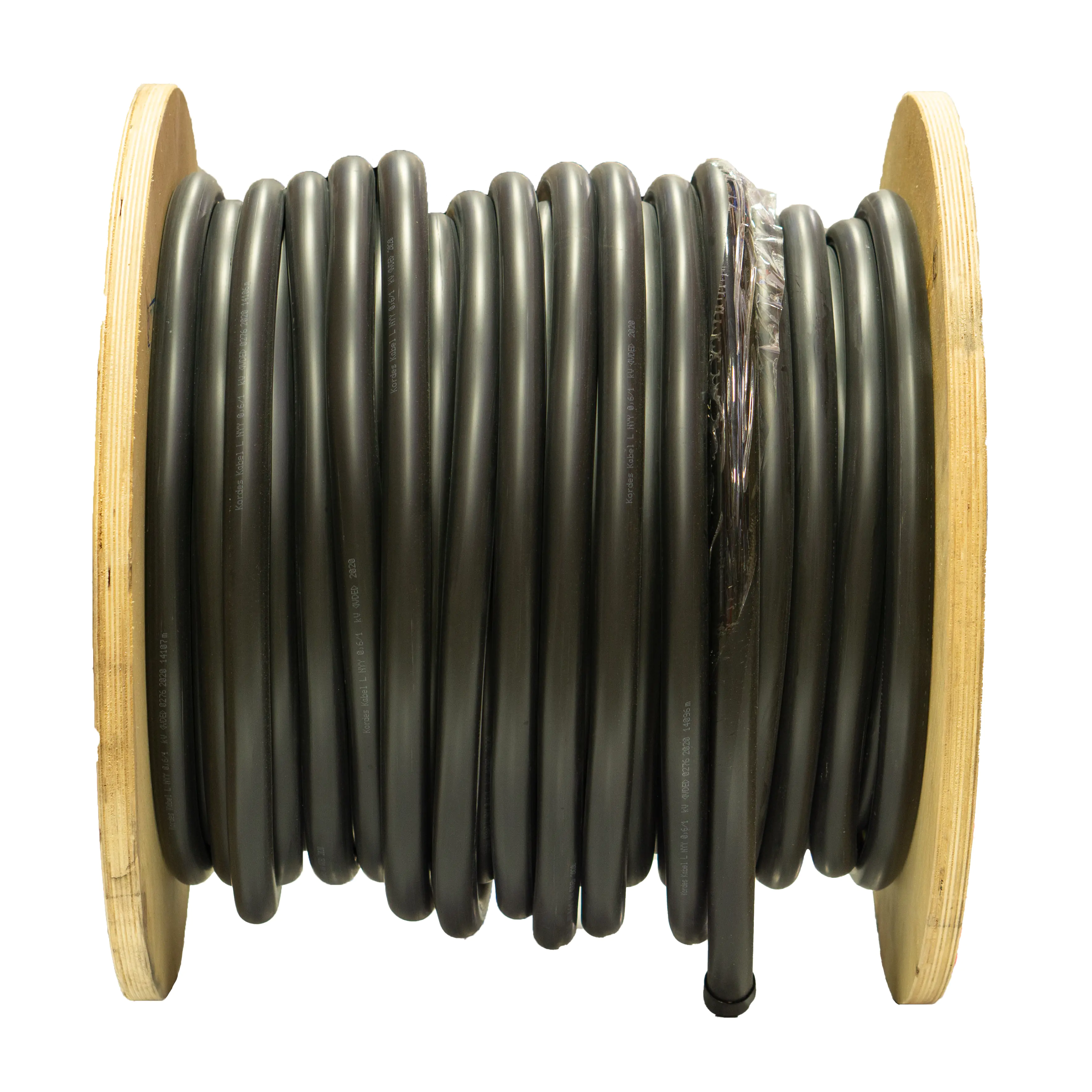 Erdkabel NYY-J 5 x 10 mm² 1 Meter schwarz